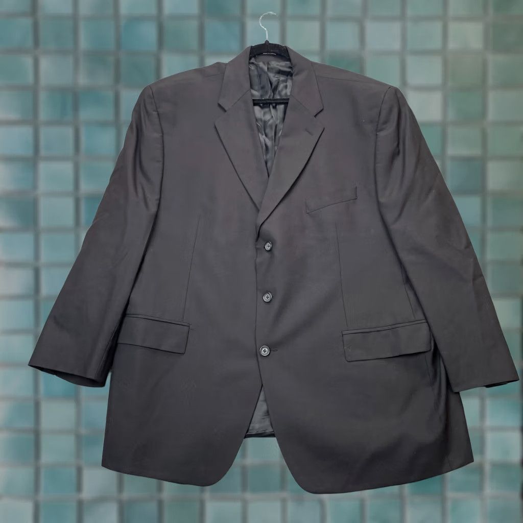 Ralph Lauren VINTAGE Lauren Ralph Lauren Blazer Jacket Mens 52R Black Single Breasted Lined Coat Size 52R - 1 Thumbnail