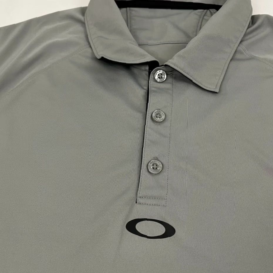 Oakley Oakley Polo Shirt Mens L Gray Hydrolix Active Performance Golf Casual Sports Logo Short Sleeve Regular Fit Polo Men Size US L / EU 52-54 / 3 - 2 Thumbnail