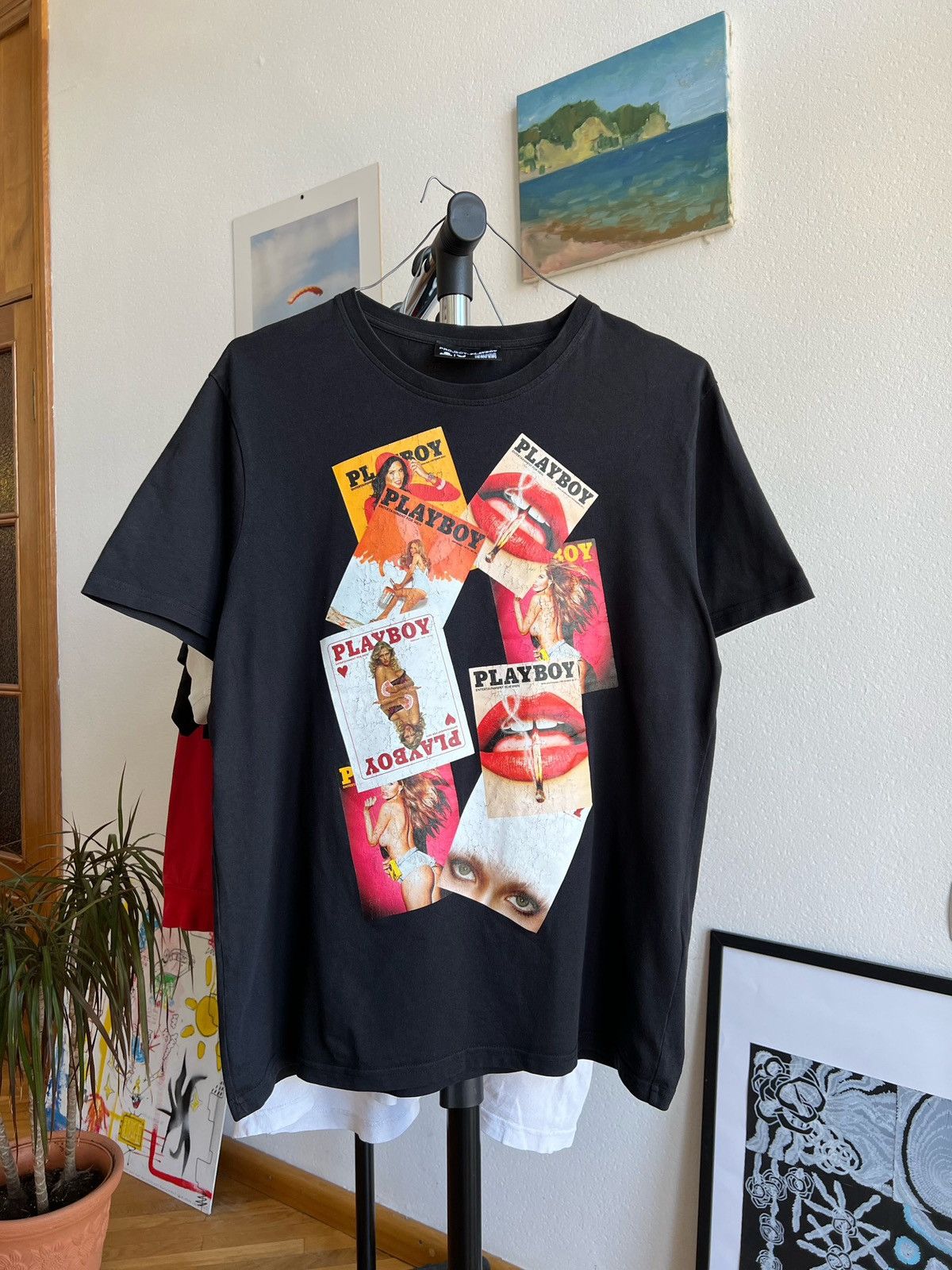 Designer Philipp Plein Philipp Plein x Playboy Tee Shirt tshirt Black Grailed