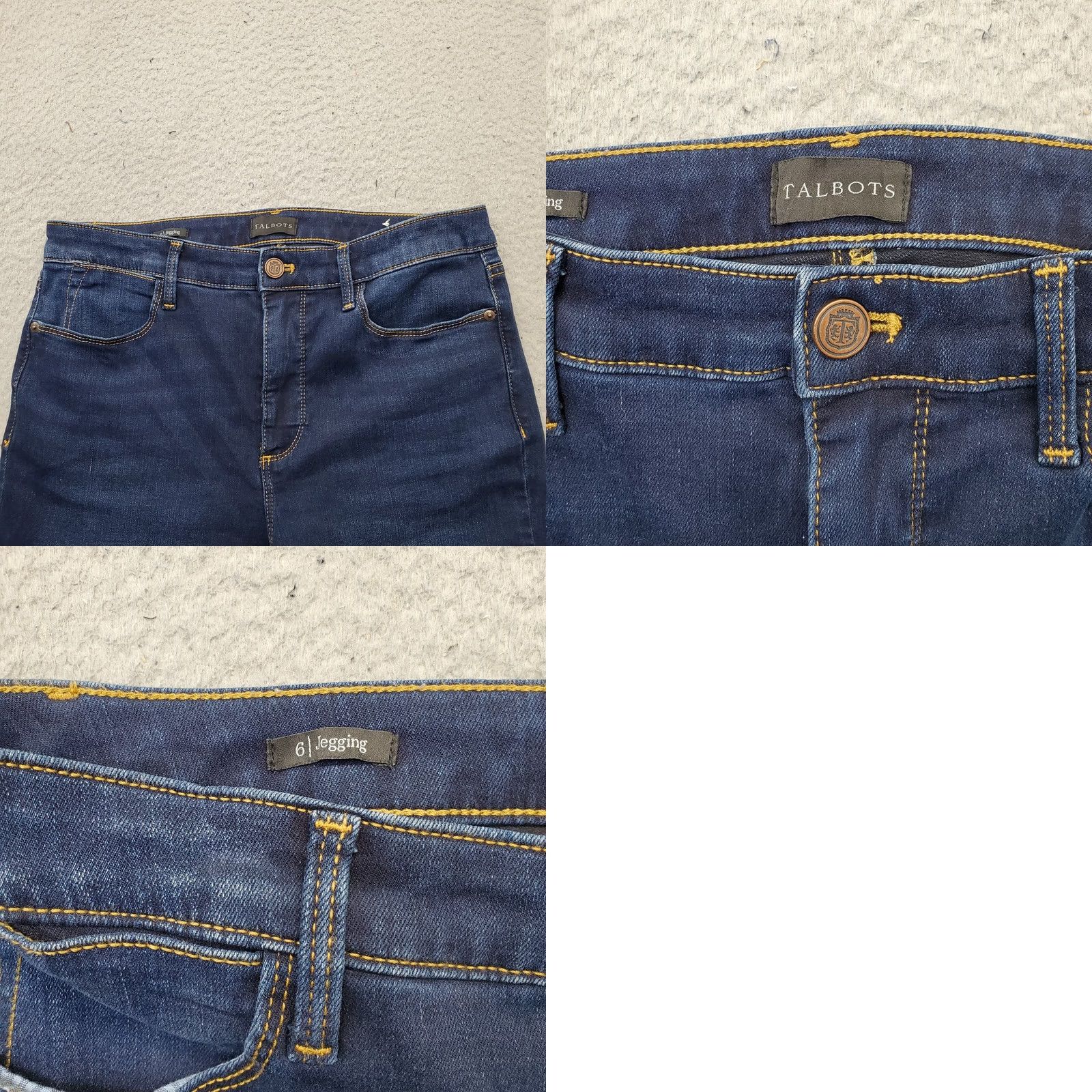 Talbots Talbots Womens Size 6 Jeans Blue Denim 5-Pocket Jegging Medium Wash Streetwear Pocket Zipper Button Stretch Regular 27.5 Inseam Size 28" / US 6 / IT 42 - 8 Thumbnail