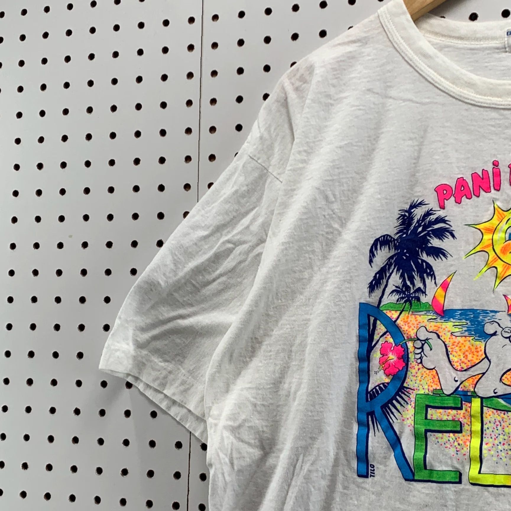 Vintage VINTAGE Dragon Phoenix T-Shirt White Short Sleeve XL Relaxed Unisex Adults 80s 90s Pani Problem Relax Martinique Shirt Mens Size US 33 - 6 Thumbnail