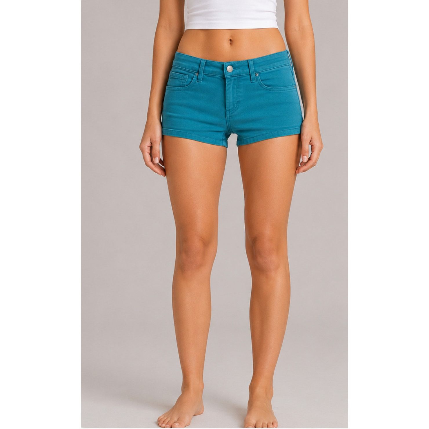 Other Joe’s Teal Aqua Blue Denim 5-Pocket Jean Short Shorts 29 Size 29" - 3 Thumbnail