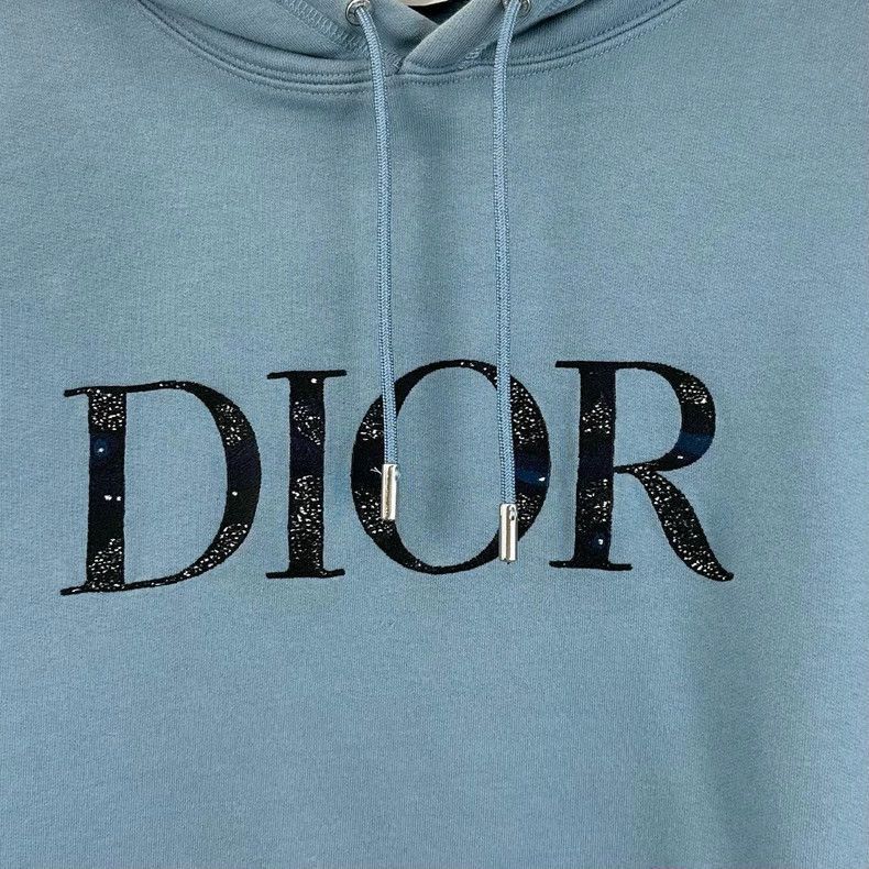 Dior Dior Embroidered Hoodie in Misty Blue-2505 Size US M / EU 48-50 / 2 - 4 Thumbnail