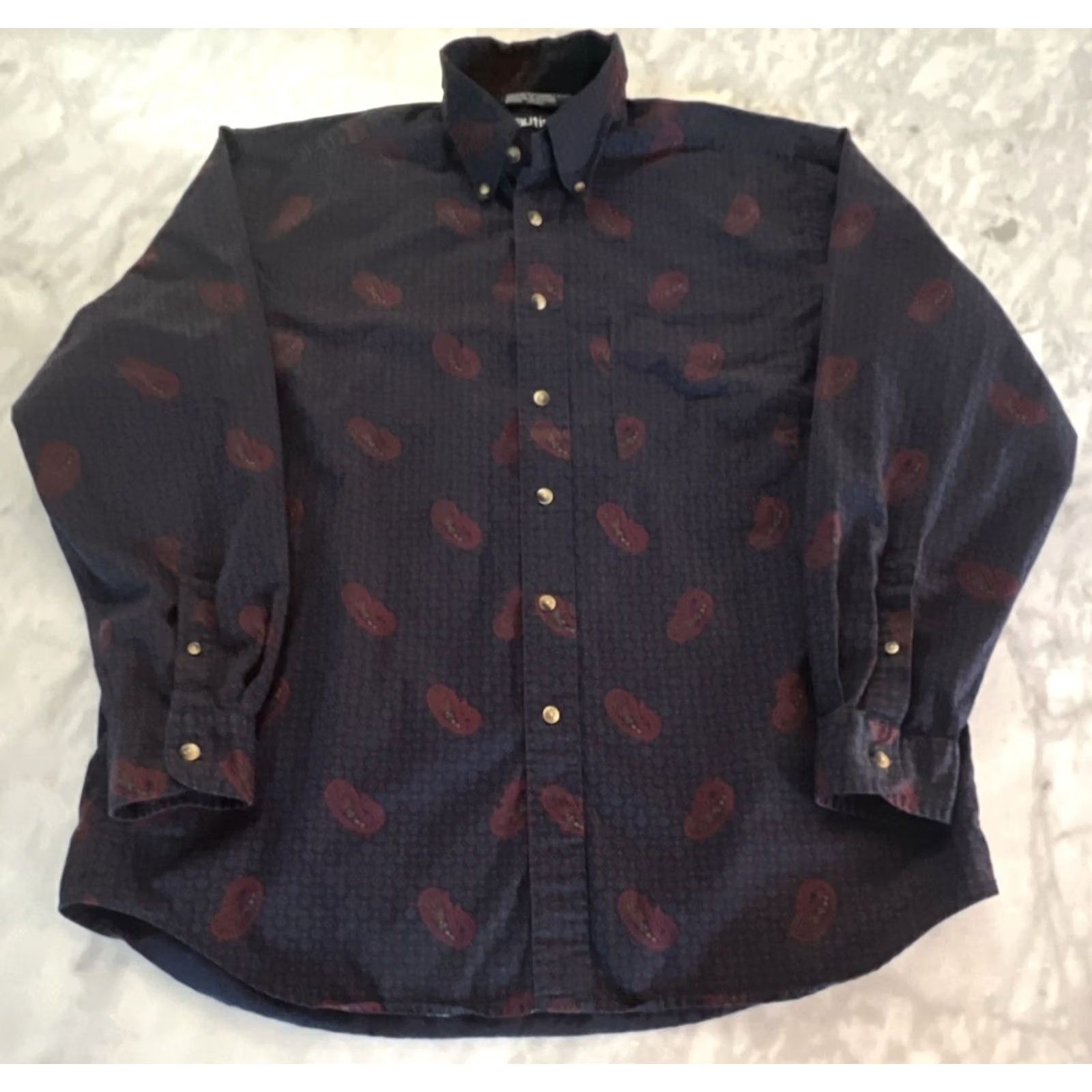 Nautica Nautica Button-Up Shirt Men’s Large Long Sleeve Cotton Paisley Multicolor Button-Down Collared (Preppy) Regular Size US L / EU 52-54 / 3 - 3 Thumbnail