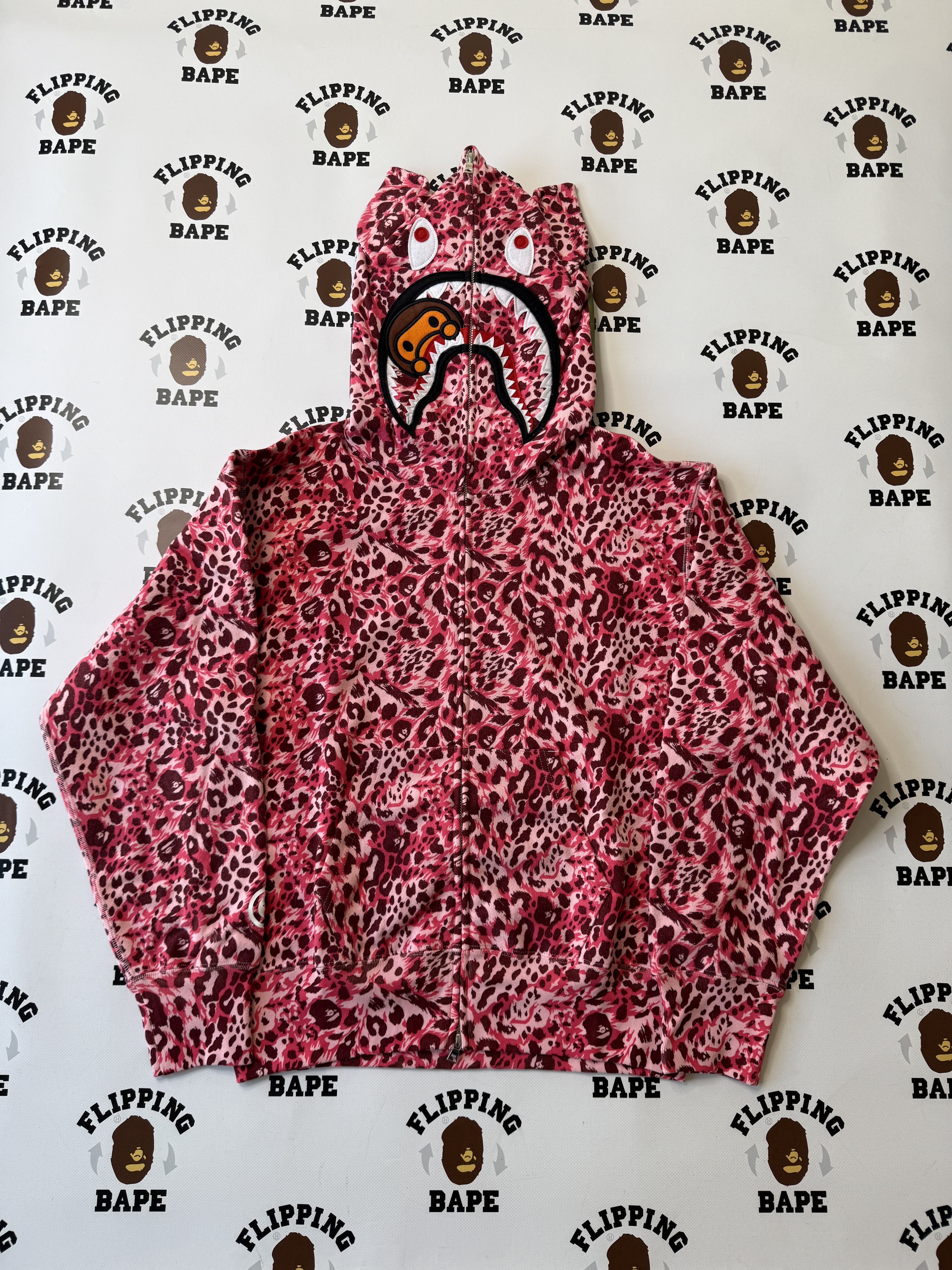 Bape BAPE WILD LEOPARD PATTERN MILO SHARK FULL ZIP HOODIE Size M / US 6-8 / IT 42-44 - 1 Thumbnail