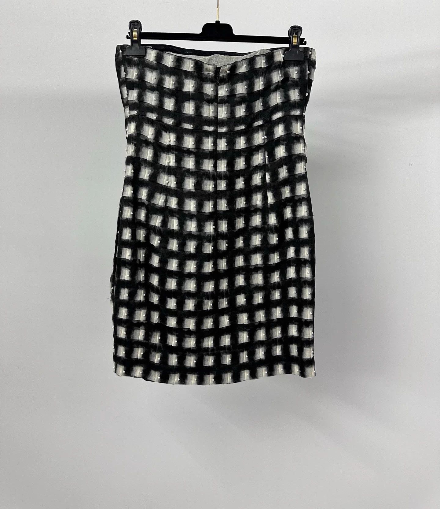 Chanel Chanel Black Detailed Pearl Strapless Tulle Dress Size S / US 4 / IT 40 - 5 Thumbnail