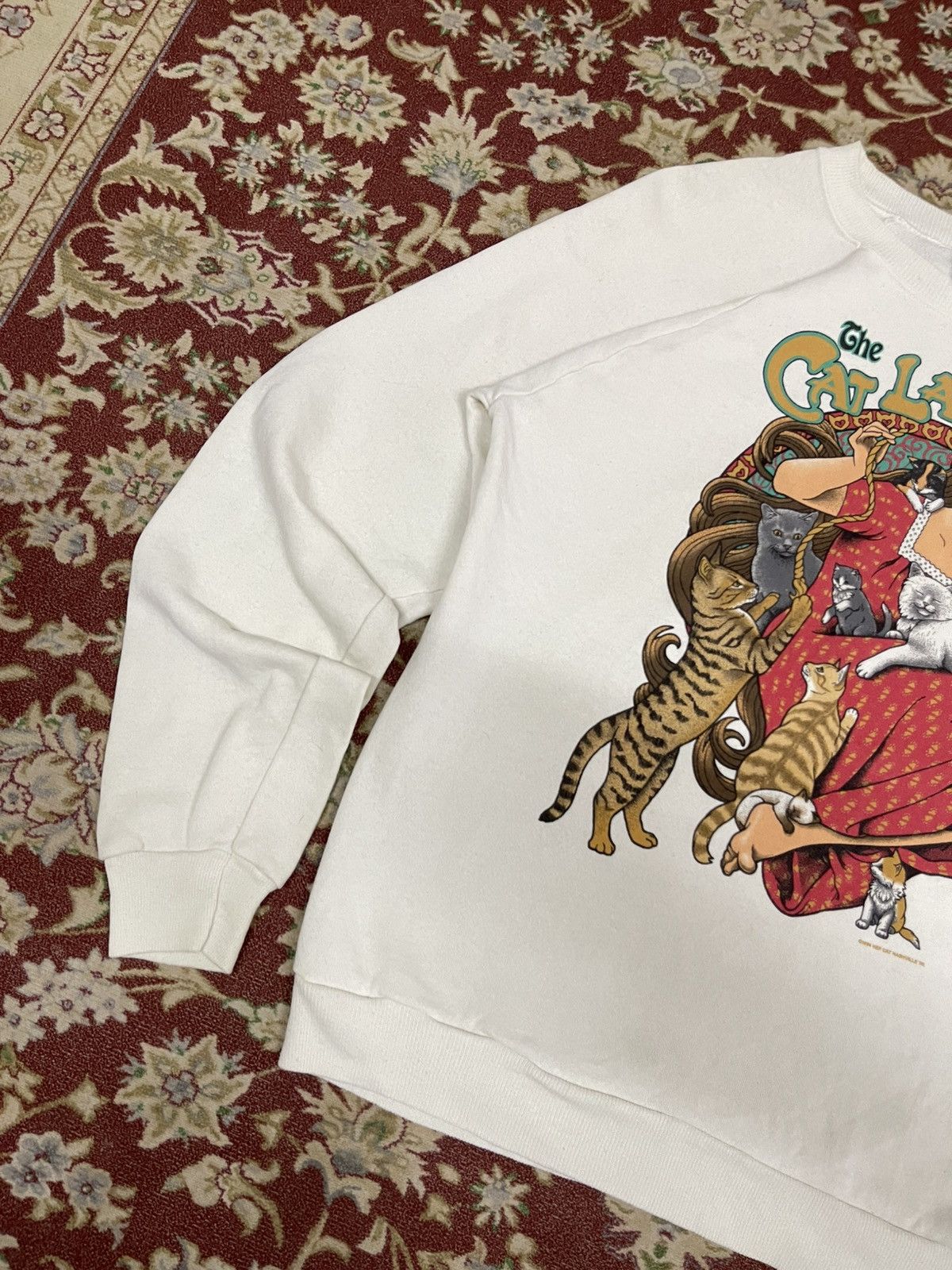 Cartoon Network VINTAGE 1994 THE CAT LADY CARTOON RARE SWEATSHIRT Size US XL / EU 56 / 4 - 4 Thumbnail