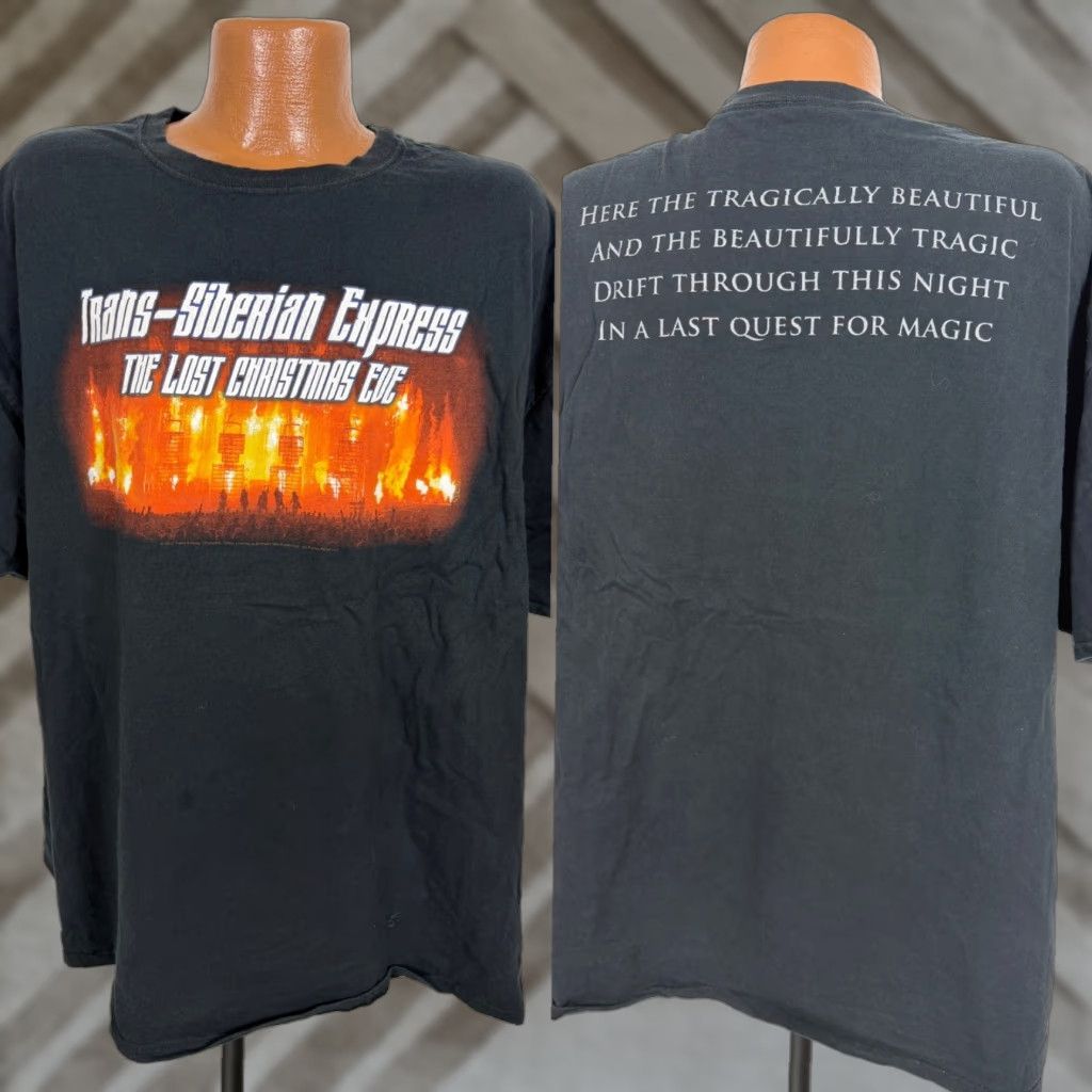 Hanes Trans-Siberian Orchestra Shirt 3XL Hanes Mens T-Shirt Black Christmas Holiday Music Graphic Print Crew Neck Short Sleeve 3XL Size US XXL / EU 58 / 5 - 1 Thumbnail