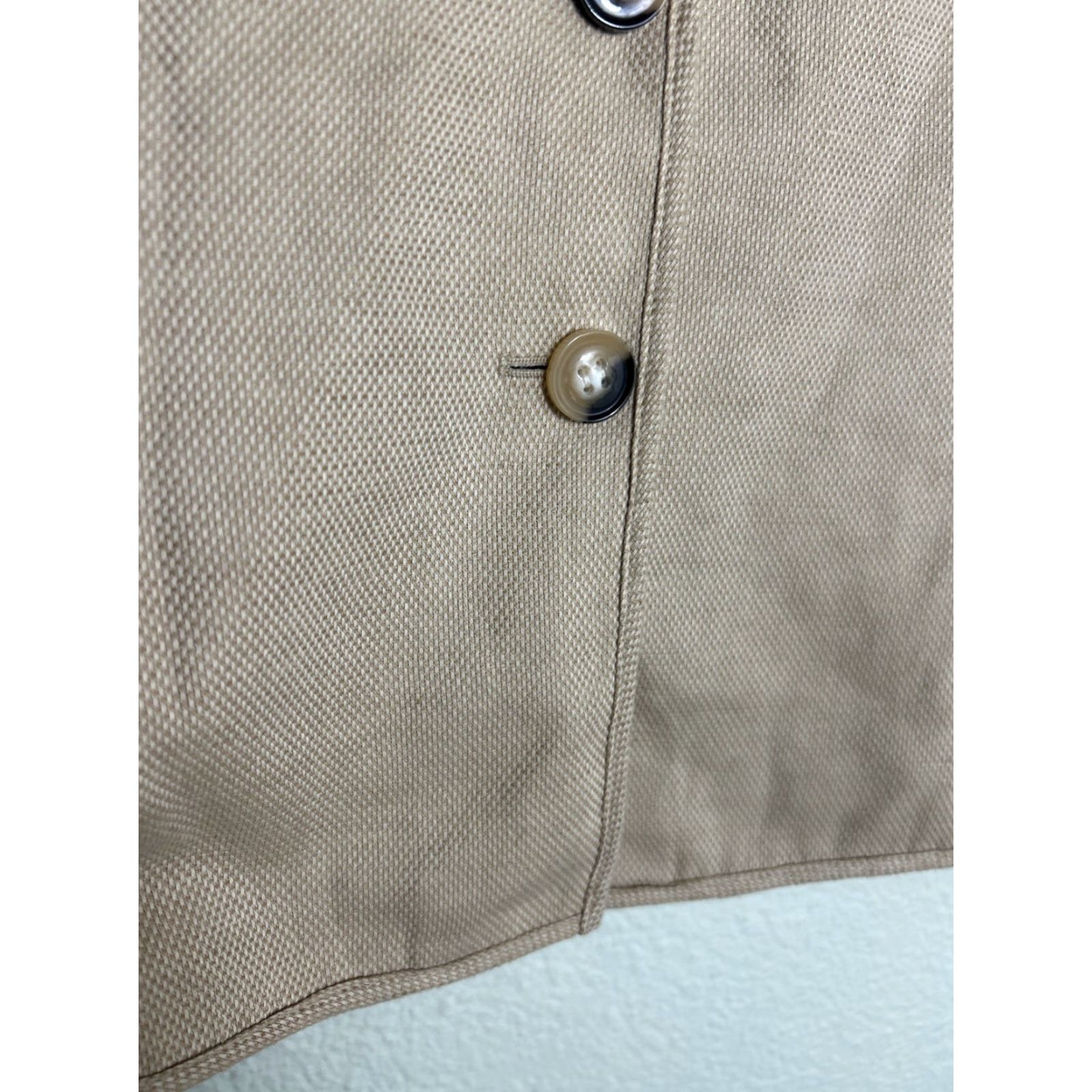 Evan Picone VINTAGE Evan Picone Coat Blazer Womens Large Button Up Beige Linen Cotton Blend Size L / US 10 / IT 46 - 7 Thumbnail