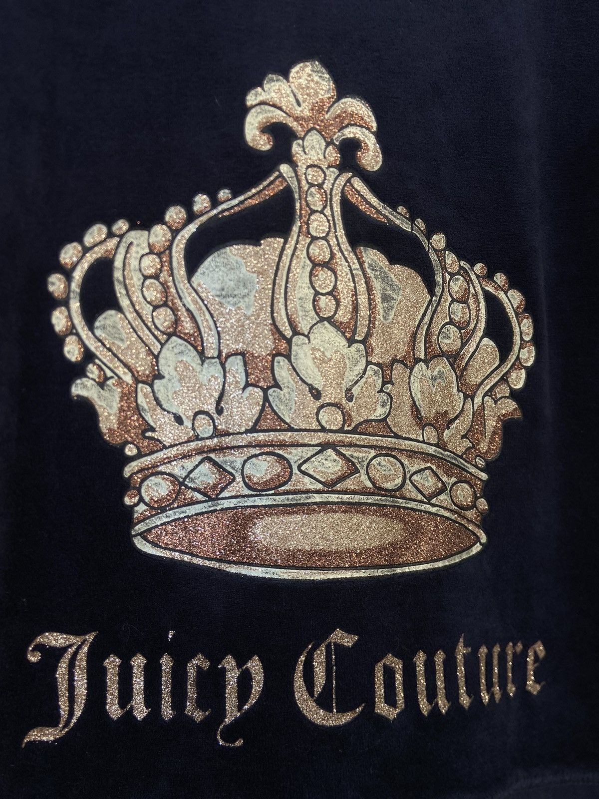 Juicy Couture × Vintage Vintage Juicy Couture Hoodie Sweatshirt Navy Blue Velour y2k Size XL / US 12-14 / IT 48-50 - 2 Thumbnail