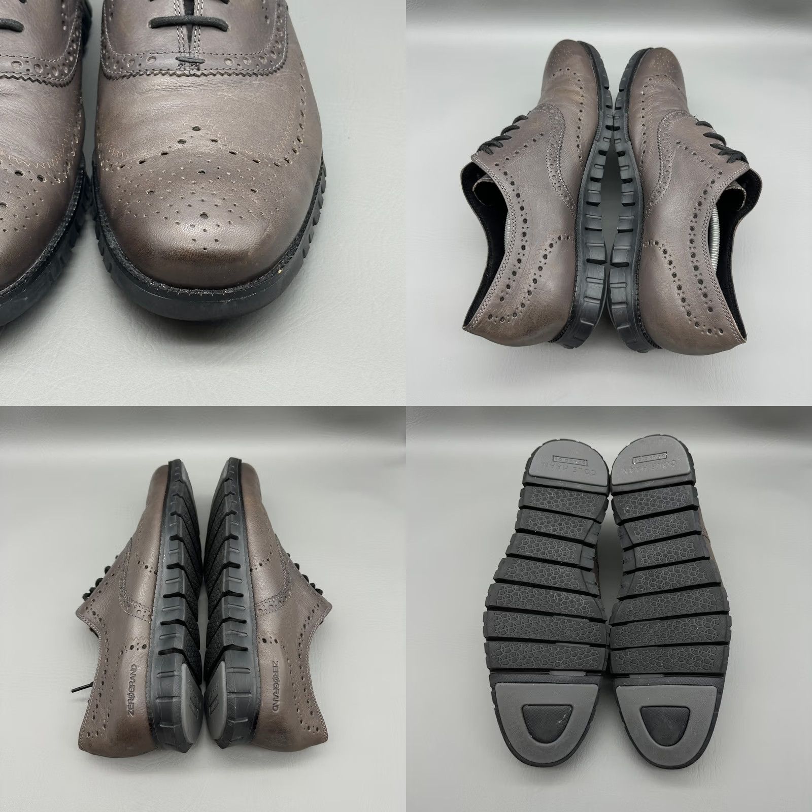 Cole Haan Cole Haan ZeroGrand Mens Size 13 M Gray Leather Wingtip Oxford Sneaker C30720 Size US 13 / EU 46 - 8 Thumbnail