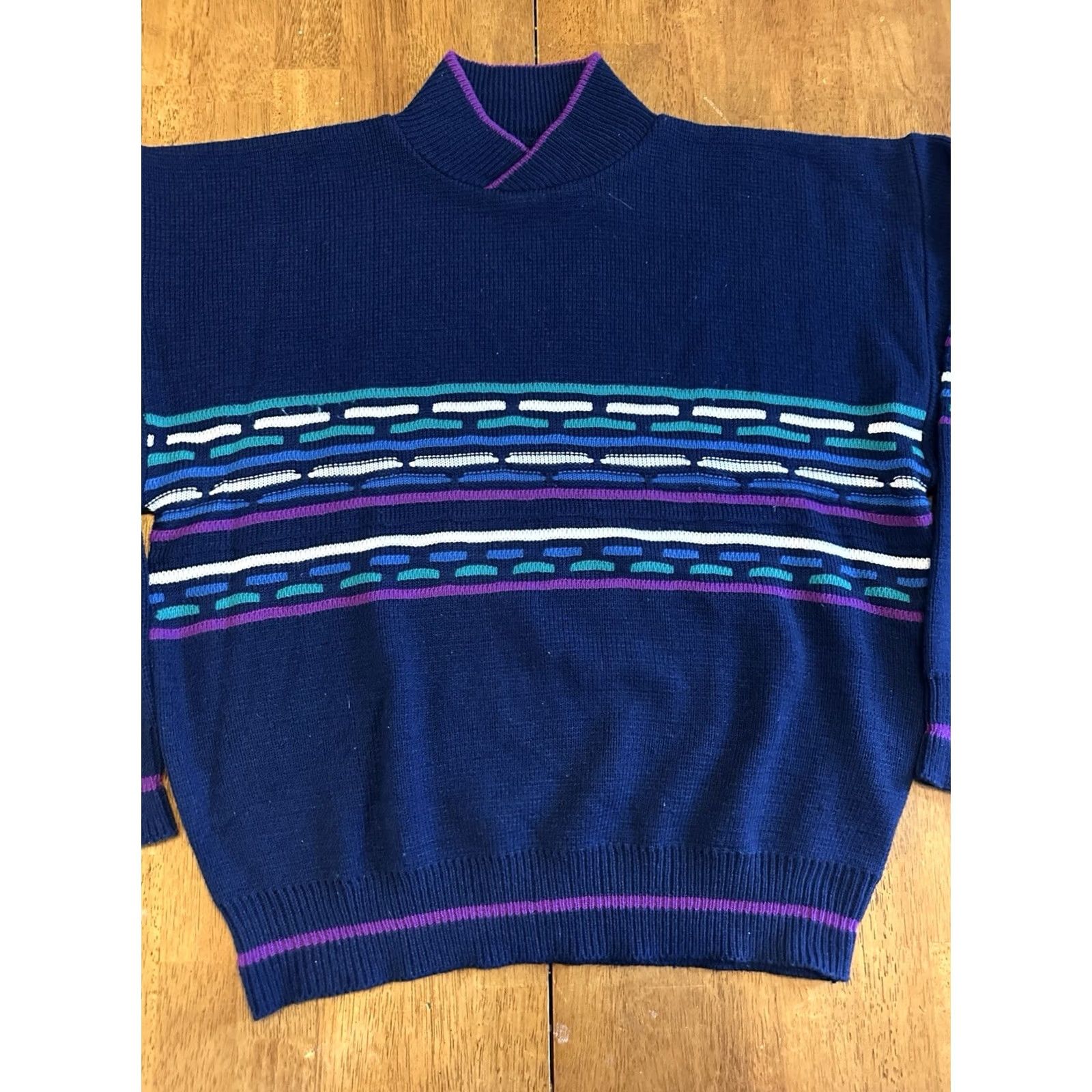 Vintage VINTAGE Edelweiss Ski Sweater L Acrylic Neon 80's Size L / US 10 / IT 46 - 2 Thumbnail