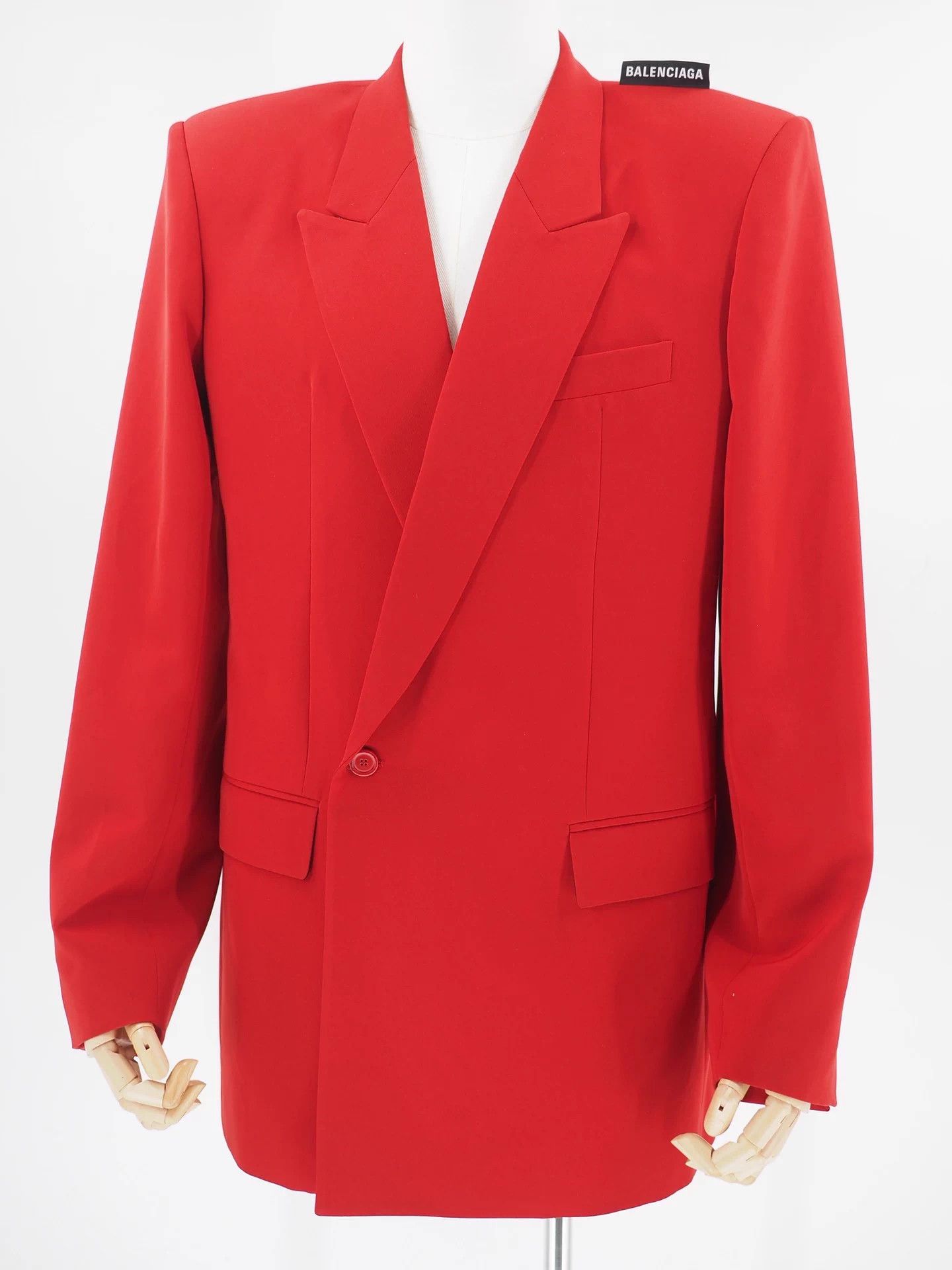 Balenciaga Balenciaga 80s Boxy Shoulder Blazer Red IT46 Size US S / EU 44-46 / 1 - 3 Thumbnail