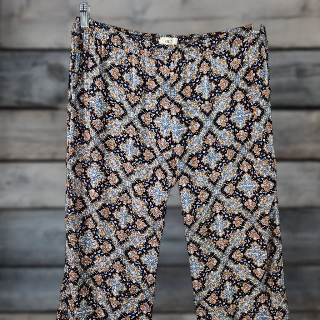 O'Neill O'Neill Pants Womens Pull On L Blue Viscose Mid Rise 29.5 Inseam 14.5 Waisst Straight Size 36" / US 14 / IT 50 - 1 Thumbnail