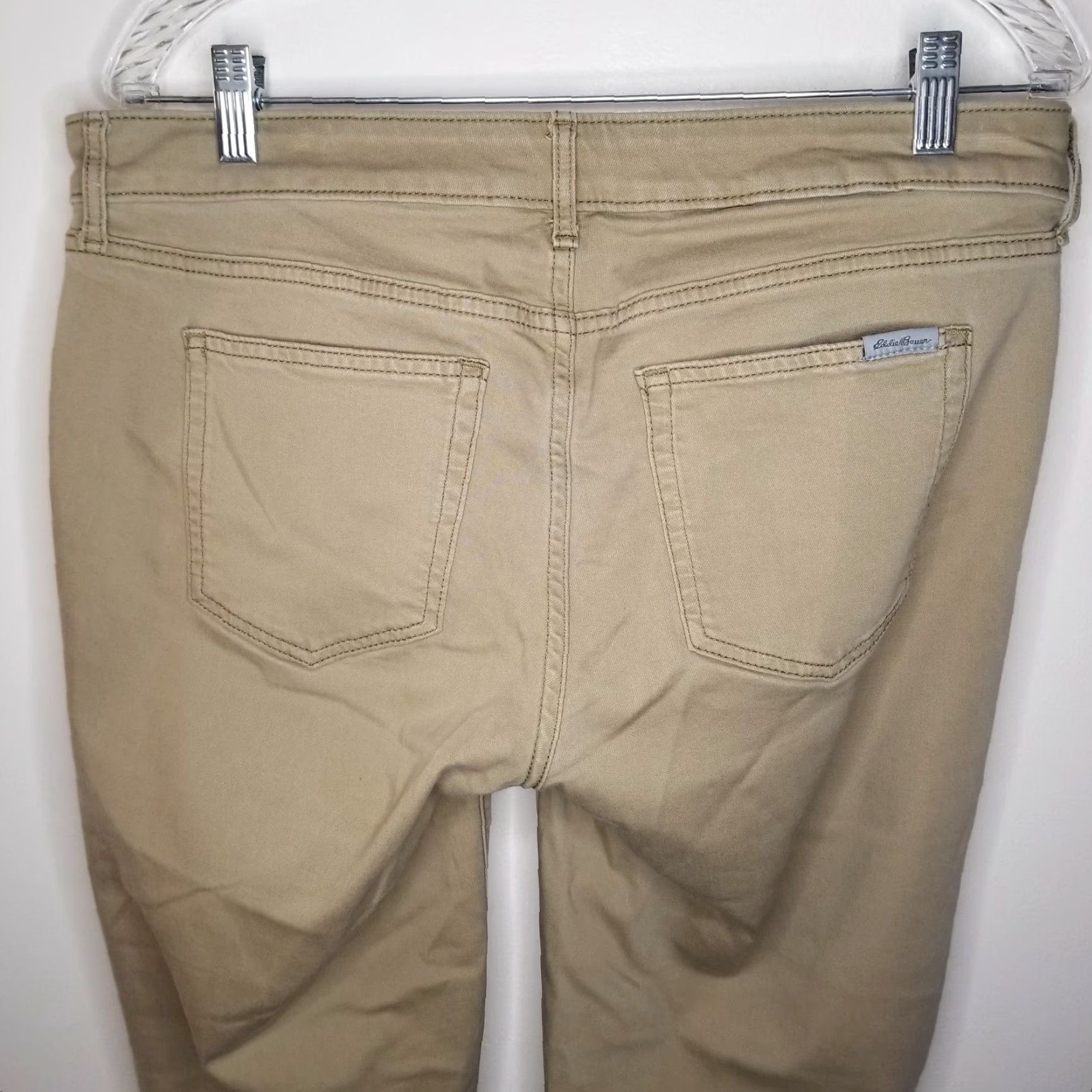 Eddie Bauer VINTAGE Eddie Bauer Women's Pants Size 10 Khaki Beige Slim Straight Chino Slimming Casual Size 32" / US 10 / IT 46 - 6 Thumbnail