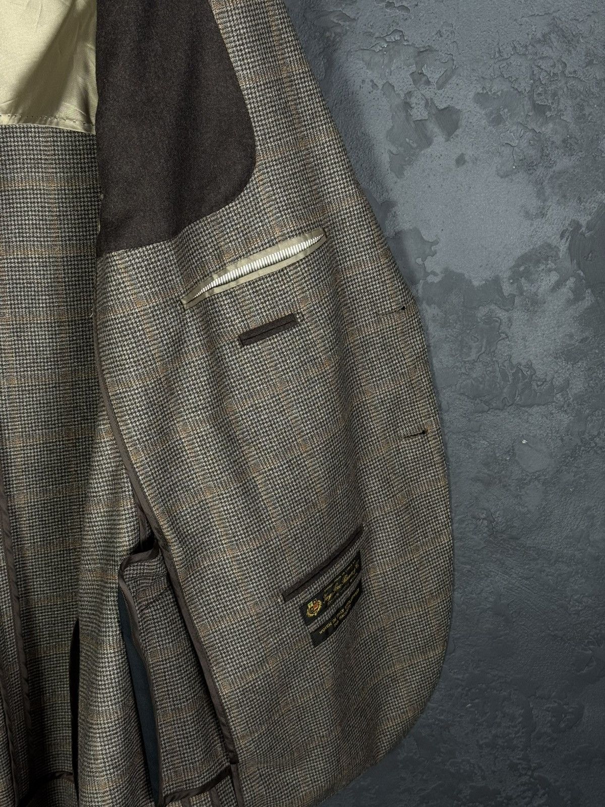 Hackett Men's Hackett London Loro Piana Wool Check Blazer Jacket Size US XL / EU 56 / 4 - 15 Thumbnail