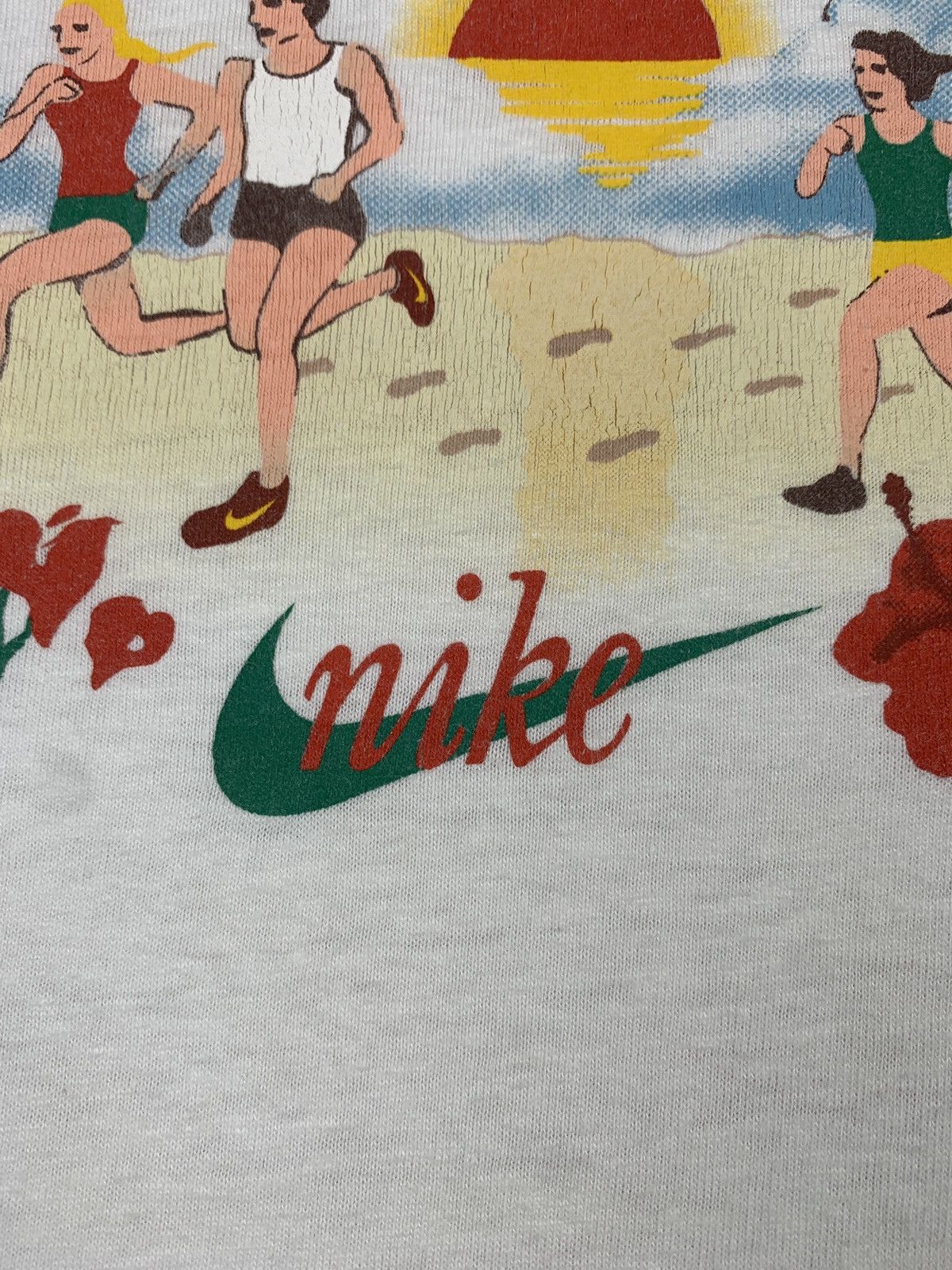Nike 2000s Nike White Vintage Hawaiian Running Event Tee Size US L / EU 52-54 / 3 - 3 Thumbnail