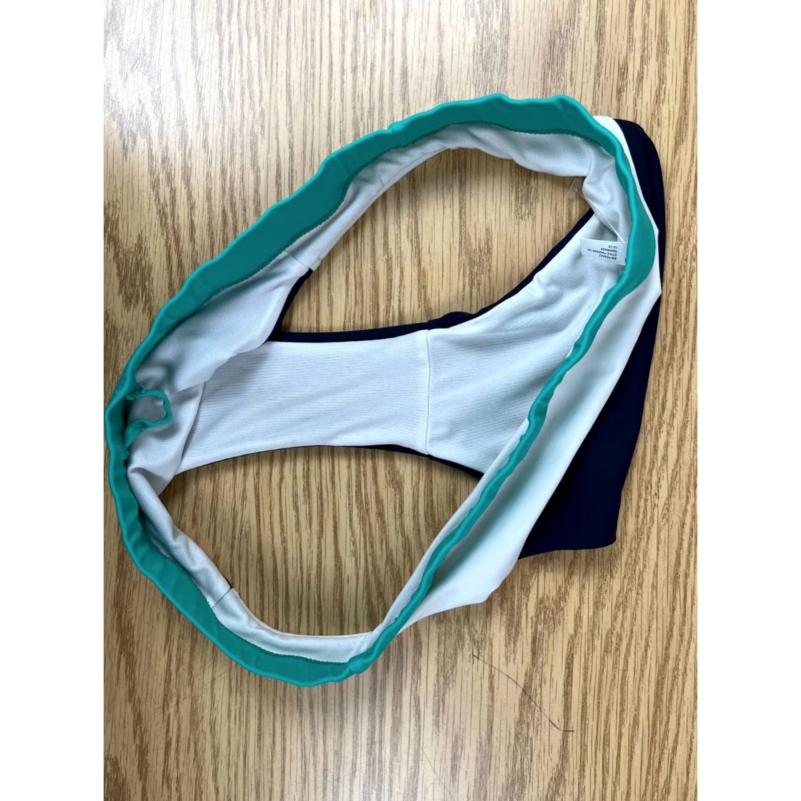 Athleta Athleta Bikini Bottom Womens XS Colorblock Navy White Green Swimwear Size 26" / US 2 / IT 38 - 4 Thumbnail