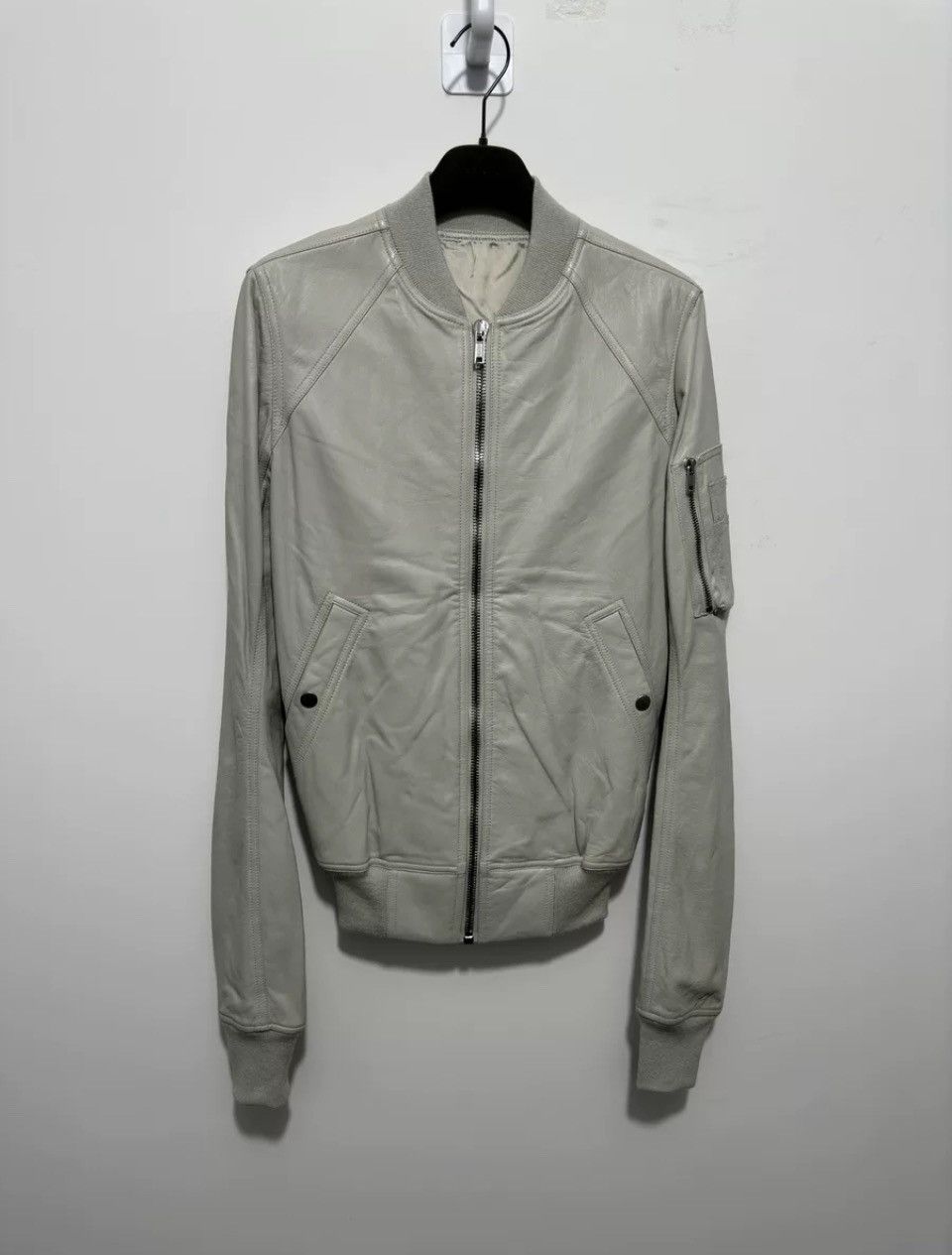 Rick Owens Rick Owens white leather Jacket Size US S / EU 44-46 / 1 - 1 Thumbnail