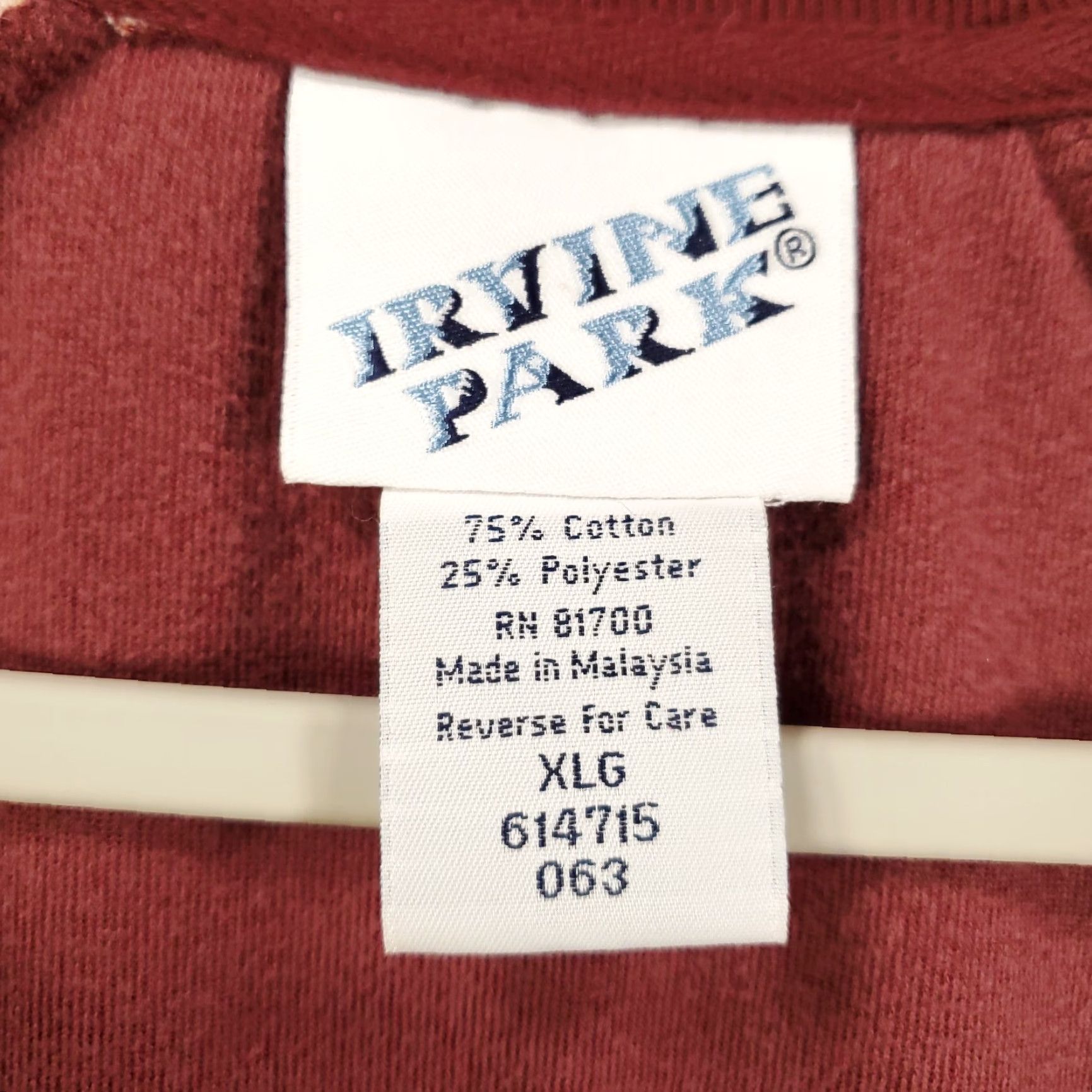 Vintage Vintage Irvine Park Velour Track Jacket Mens XL Red Ivory Full Zip Long Sleeve Size US XL / EU 56 / 4 - 3 Thumbnail