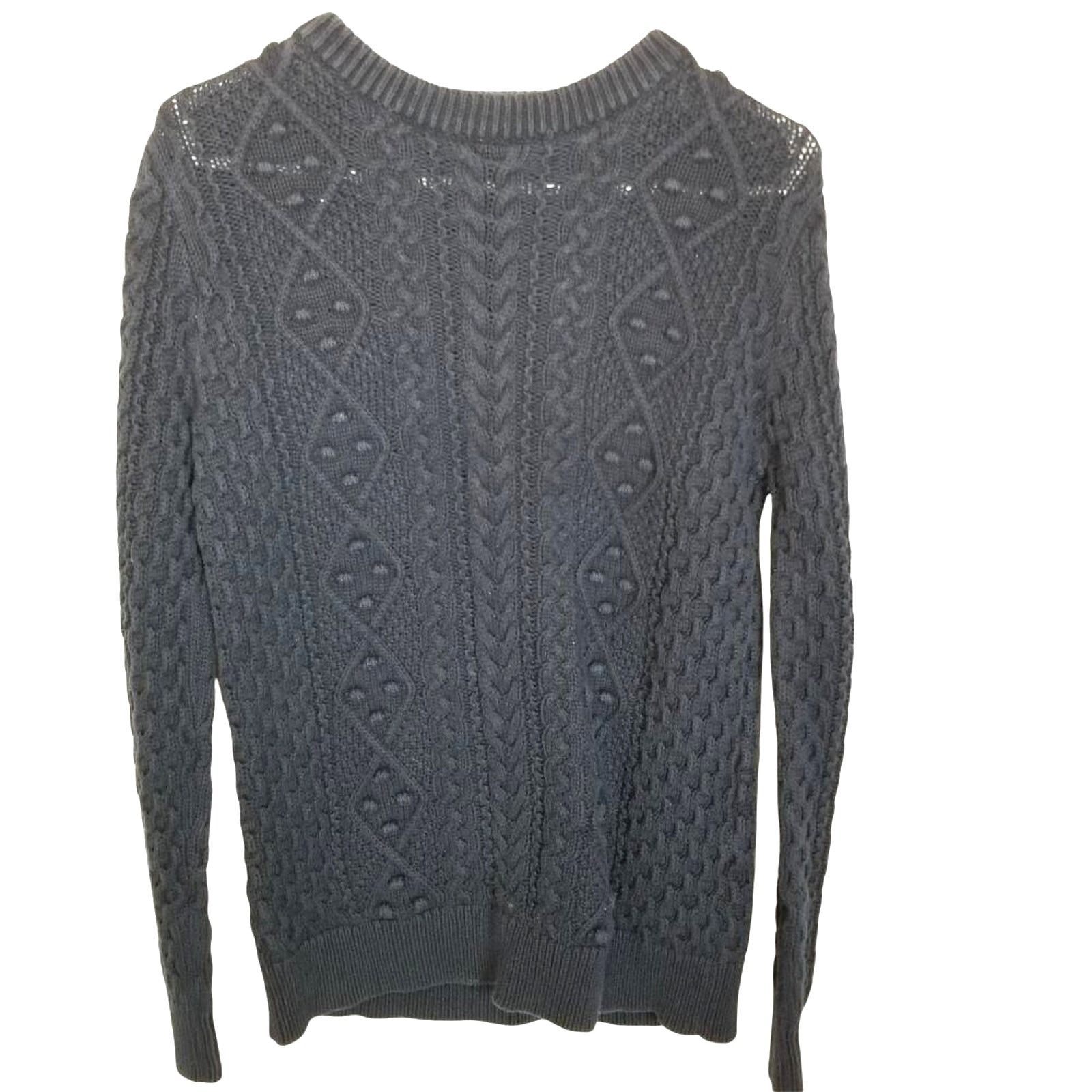 Zara Zara Womens Cable Knit Fisherman Sweater L Classic Preppy Size L / US 10 / IT 46 - 1 Thumbnail