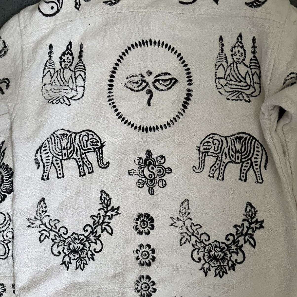 Vintage Vintage Hand Painted Hindu Button Up Shirt Size US M / EU 48-50 / 2 - 7 Thumbnail