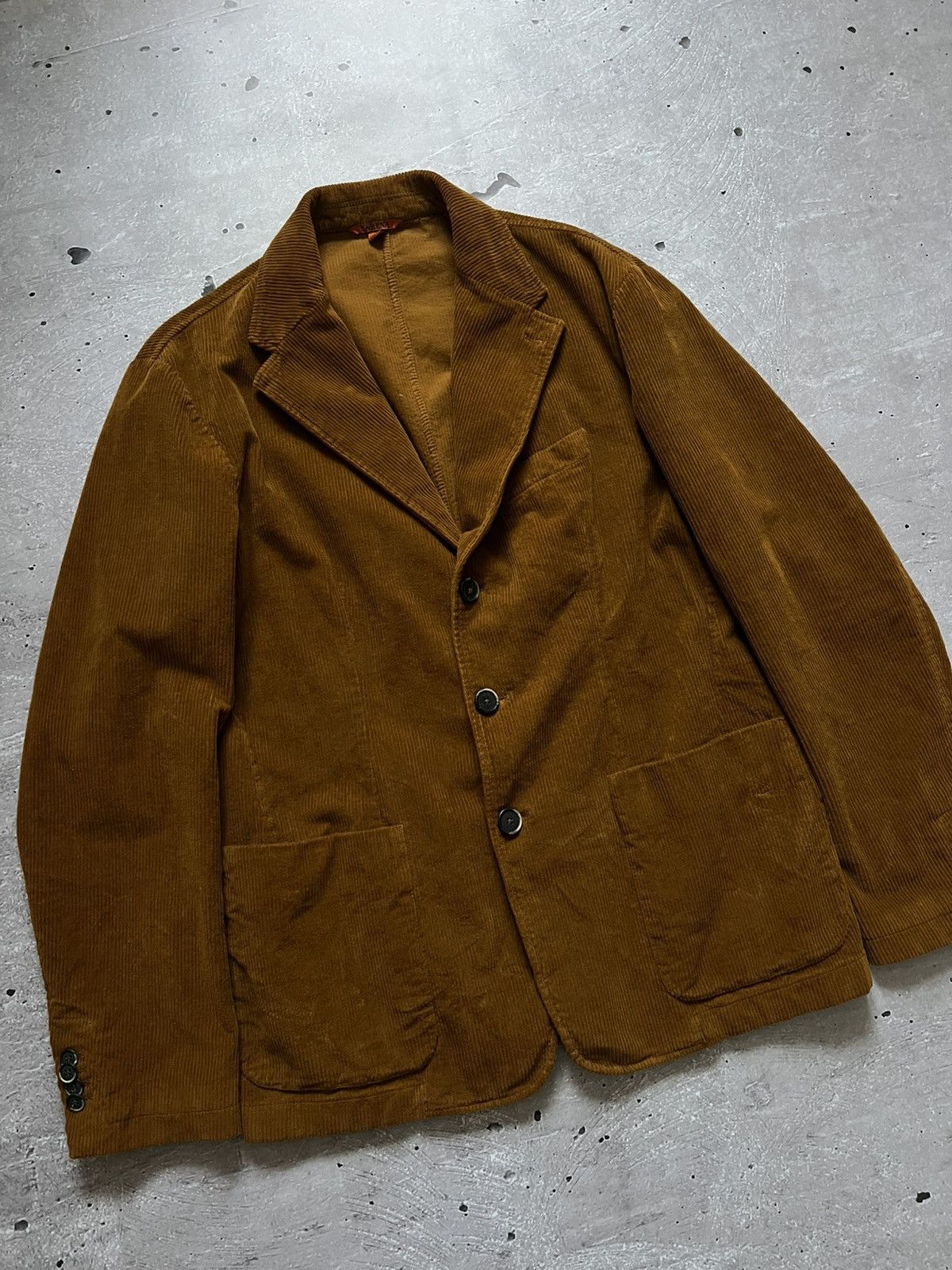 Barena BARENA Blazer Brown Corduroy Tailored Jacket Size 54 Size 44R - 1 Thumbnail