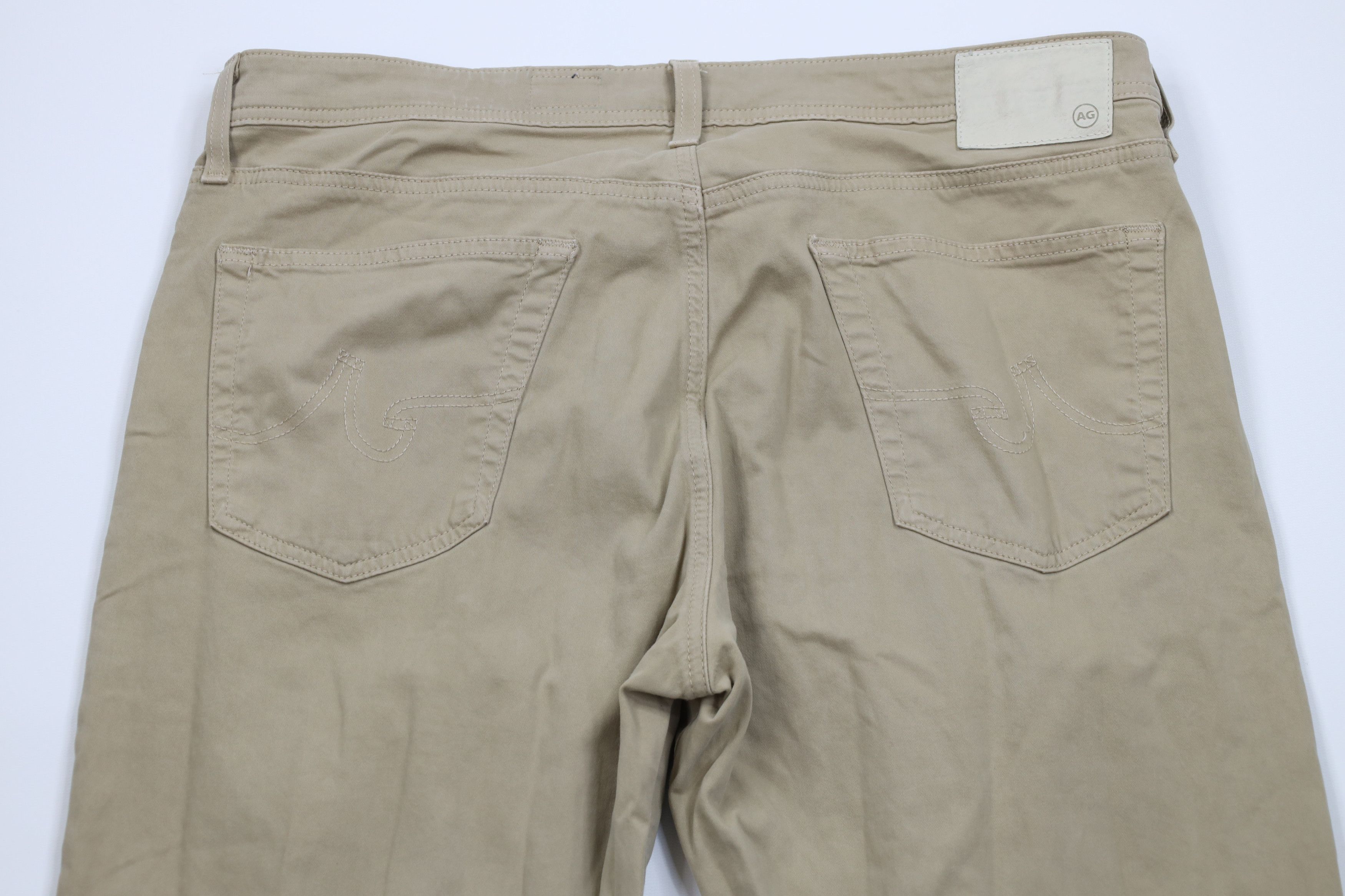 AG Adriano Goldschmied Adriano Goldschmied Graduate Tailored Leg Chino Pants Beige Size US 36 / EU 52 - 12 Thumbnail