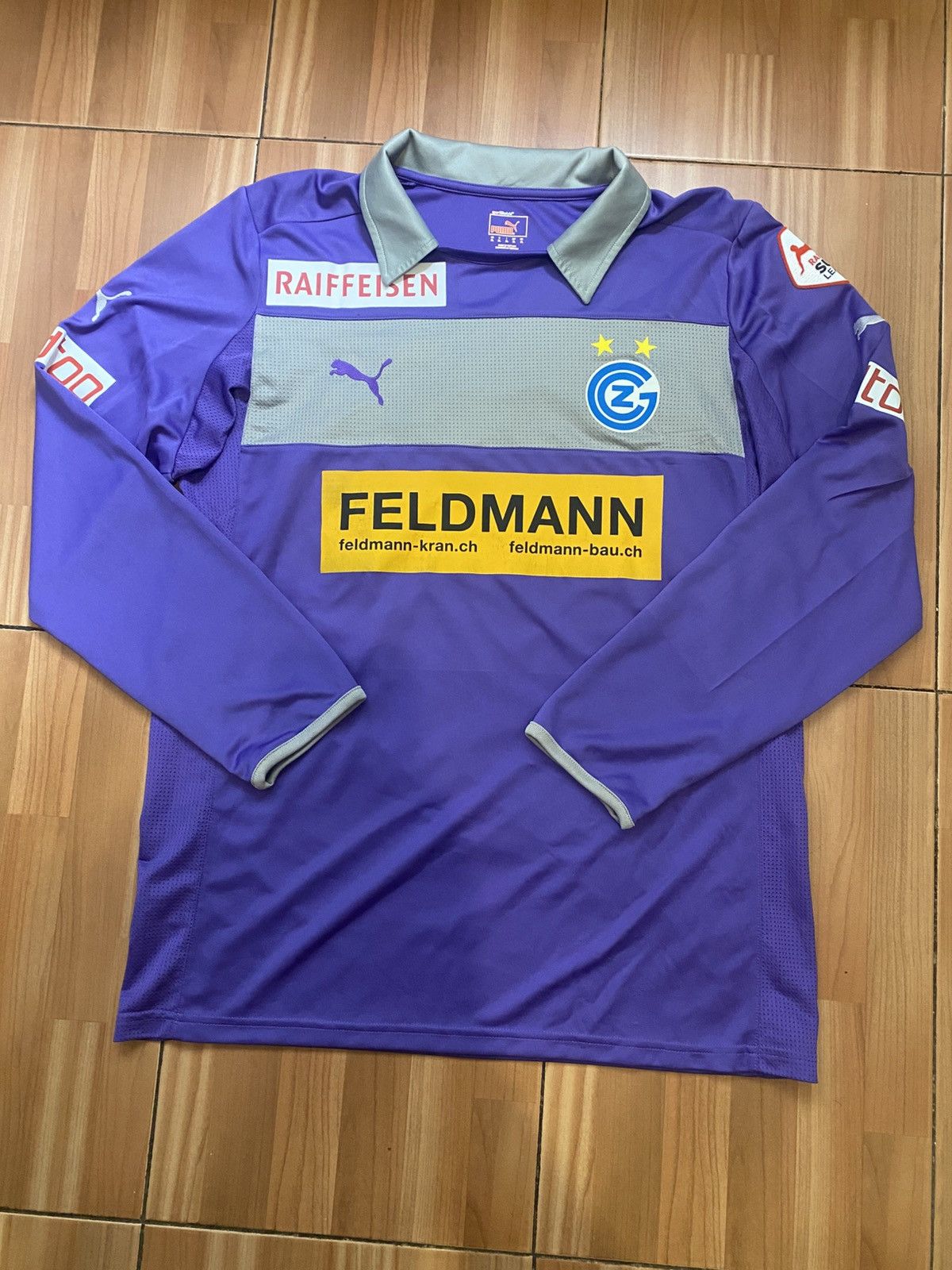 Chelsea Soccer × Puma × Vintage Grasshopper Club Zurich Math Worn Trikot Spiegel#33 Size US XL / EU 56 / 4 - 1 Thumbnail