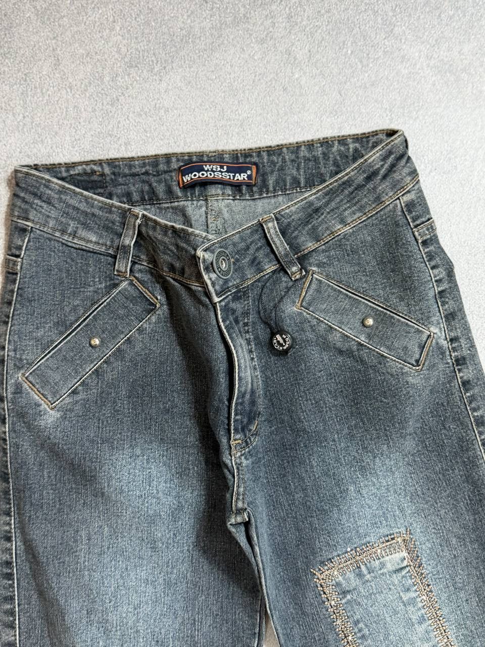 Japanese Brand vtg junya watanabe style avant-garde flared denim jeans Size 28" / US 6 / IT 42 - 8 Thumbnail