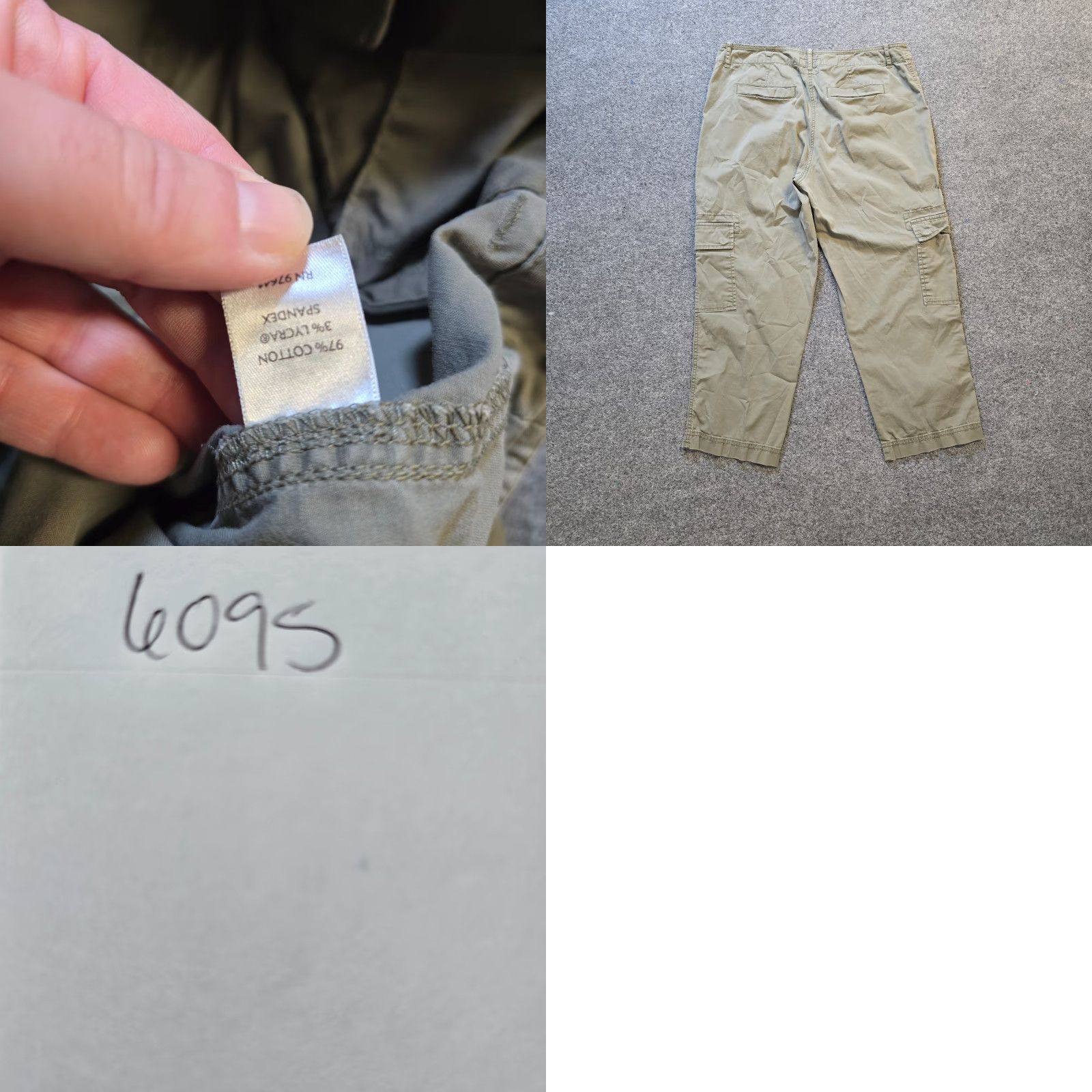 J. Jill J. Jill Pants Womens Size 10 Green Cargo Pocket Cropped Straight Casual Neutral Size 32" / US 10 / IT 46 - 8 Thumbnail