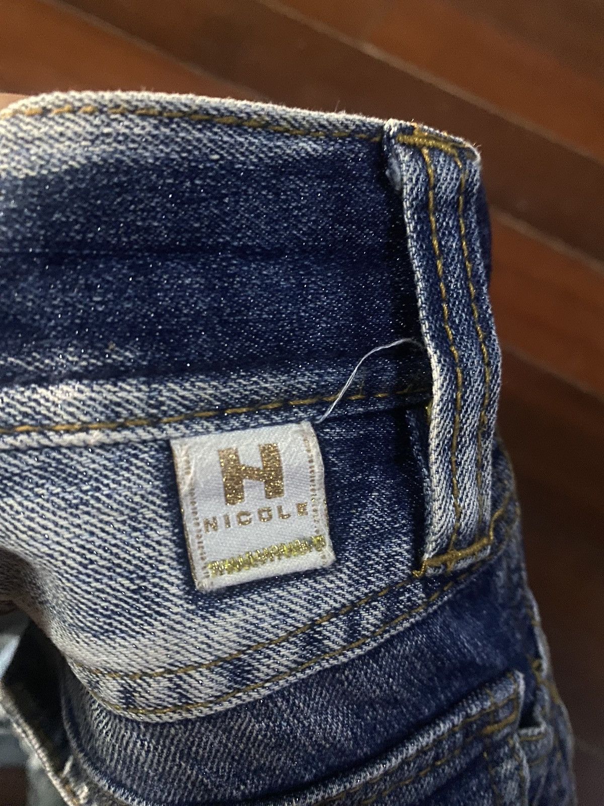 Designer × HIDEAWAYS × If Six Was Nine FIRE 🔥 HIDEAWAYS NICOLE nice faded studded pocket FLARE Size US 34 / EU 50 - 21 Thumbnail