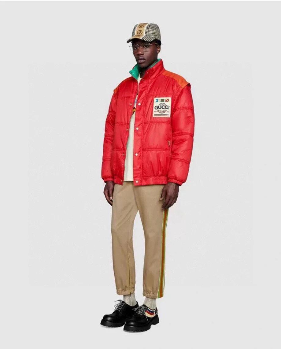 Gucci Gucci Red Detachable Cotton Coat Size US S / EU 44-46 / 1 - 1 Thumbnail