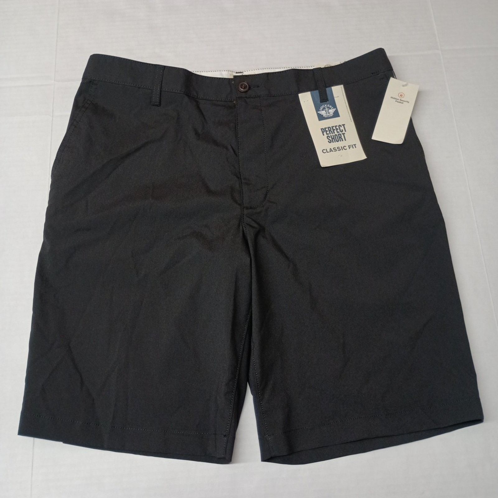 Dockers Dockers Perfect Shorts Men's 36 Black 10" Inseam Chino Size US 36 / EU 52 - 1 Thumbnail