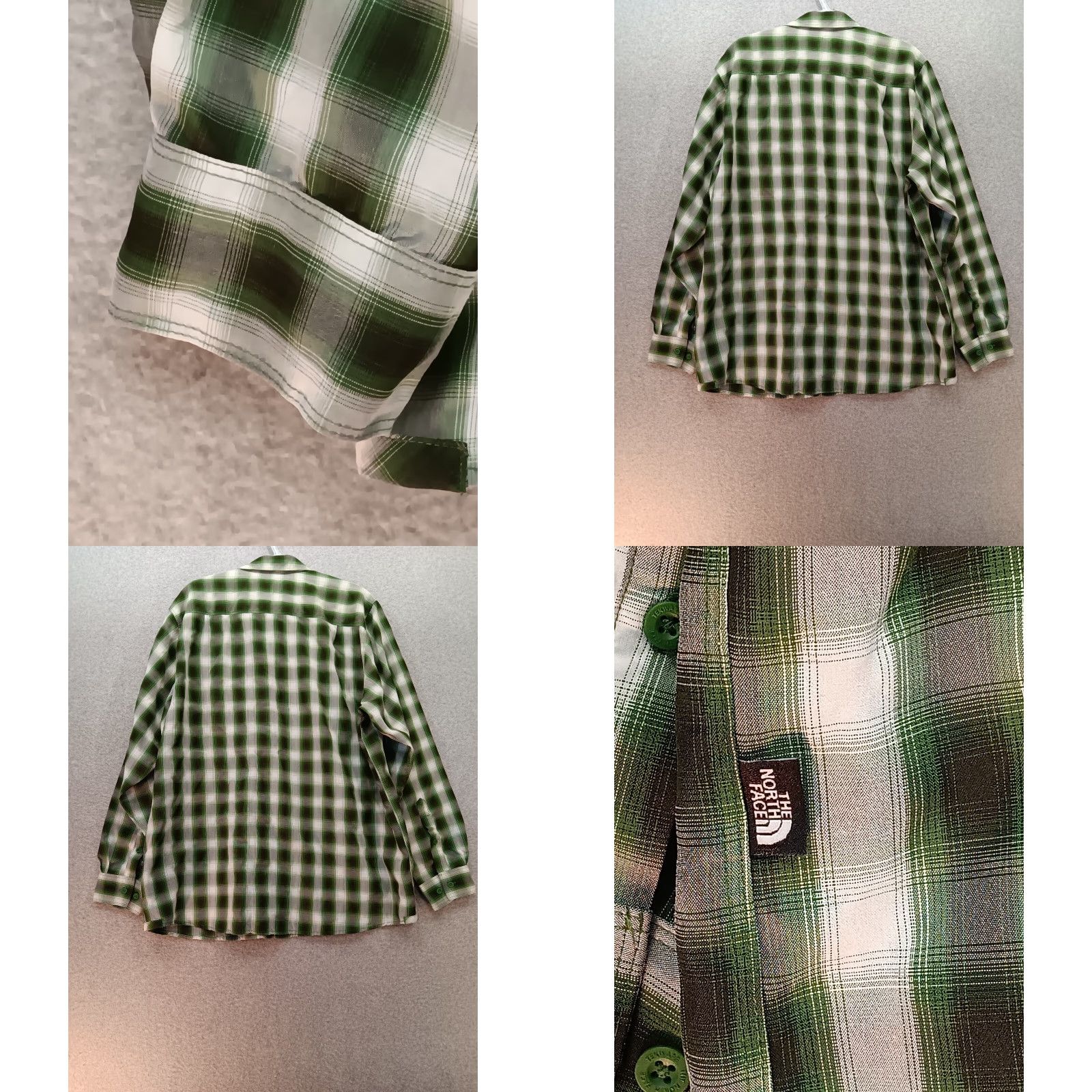 The North Face VINTAGE The North Face Shirt Men XL Plaid Green White Long Sleeve Hiking Atya Mens Size US XL / EU 56 / 4 - 8 Thumbnail