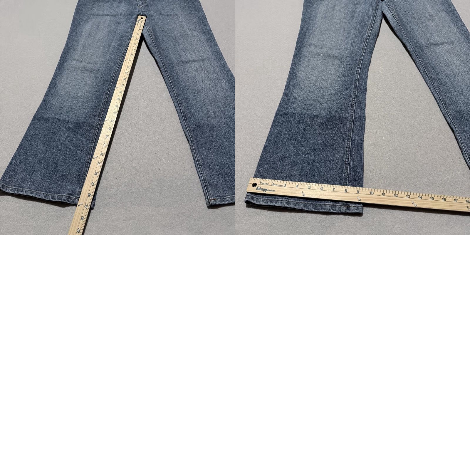 Faded Glory Faded Glory Jeans Women's Blue Mid-Rise Bootcut - 14 Denim, Stretch, 5-Pocket, Regular Fit, Inseam 27 in, Vintage No Size 36" / US 14 / IT 50 - 9 Thumbnail