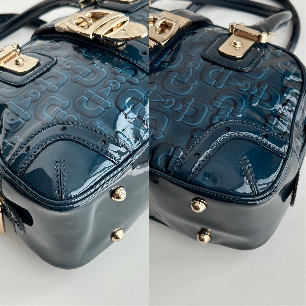 Gucci Gucci Horse Bit Lacquered Ocean Blue Hand Bag Size ONE SIZE - 10 Thumbnail