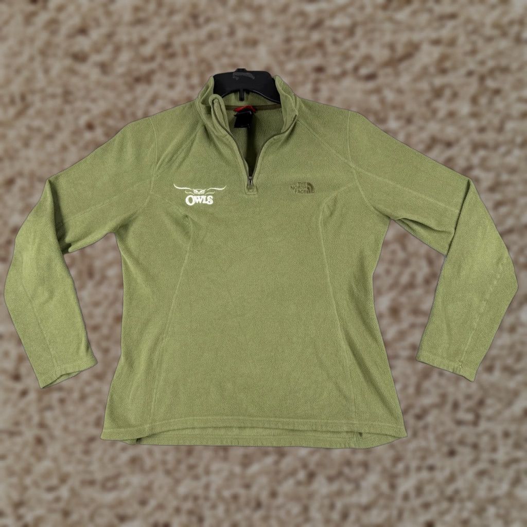 The North Face The North Face Sweater Womens Medium Green 1/4 Zip Pullover Polyester Fleece Size M / US 6-8 / IT 42-44 - 1 Thumbnail