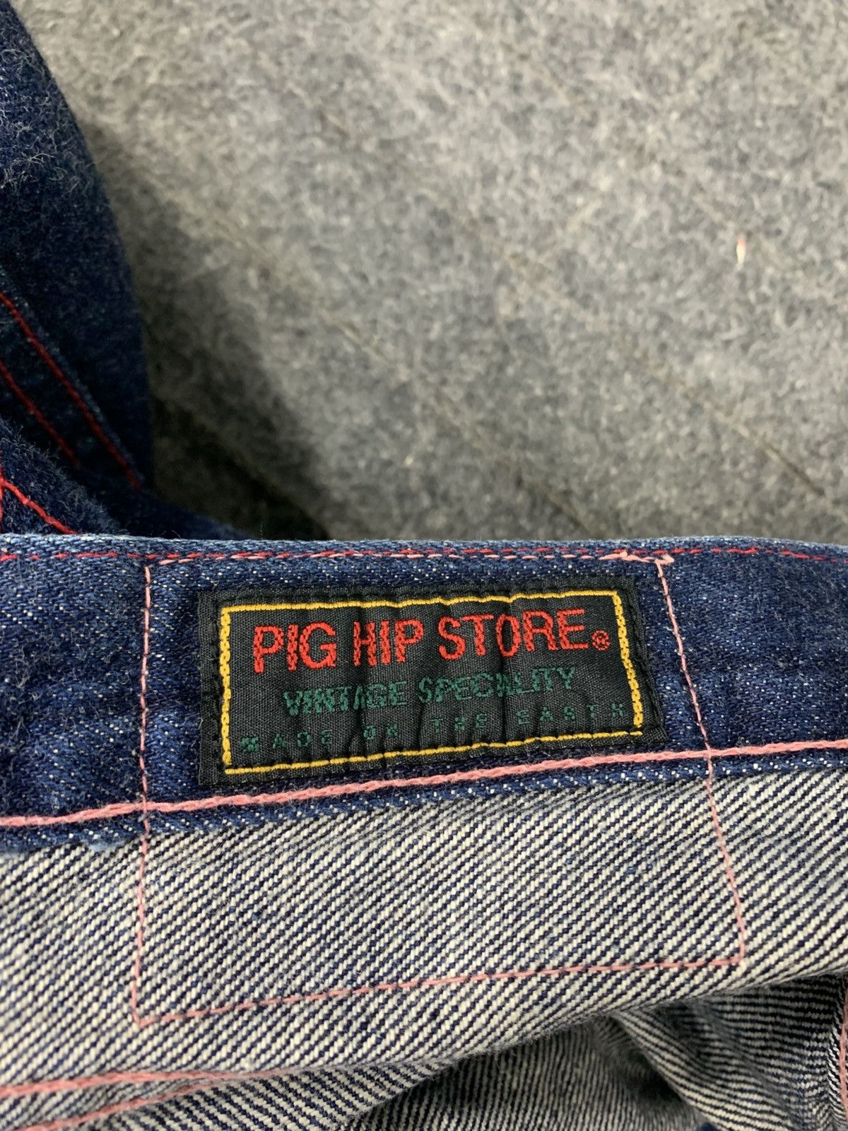 Japanese Brand Rare Selvedge Denim Pig Hip Store Dark Indigo Jeans Size US 29 - 13 Thumbnail