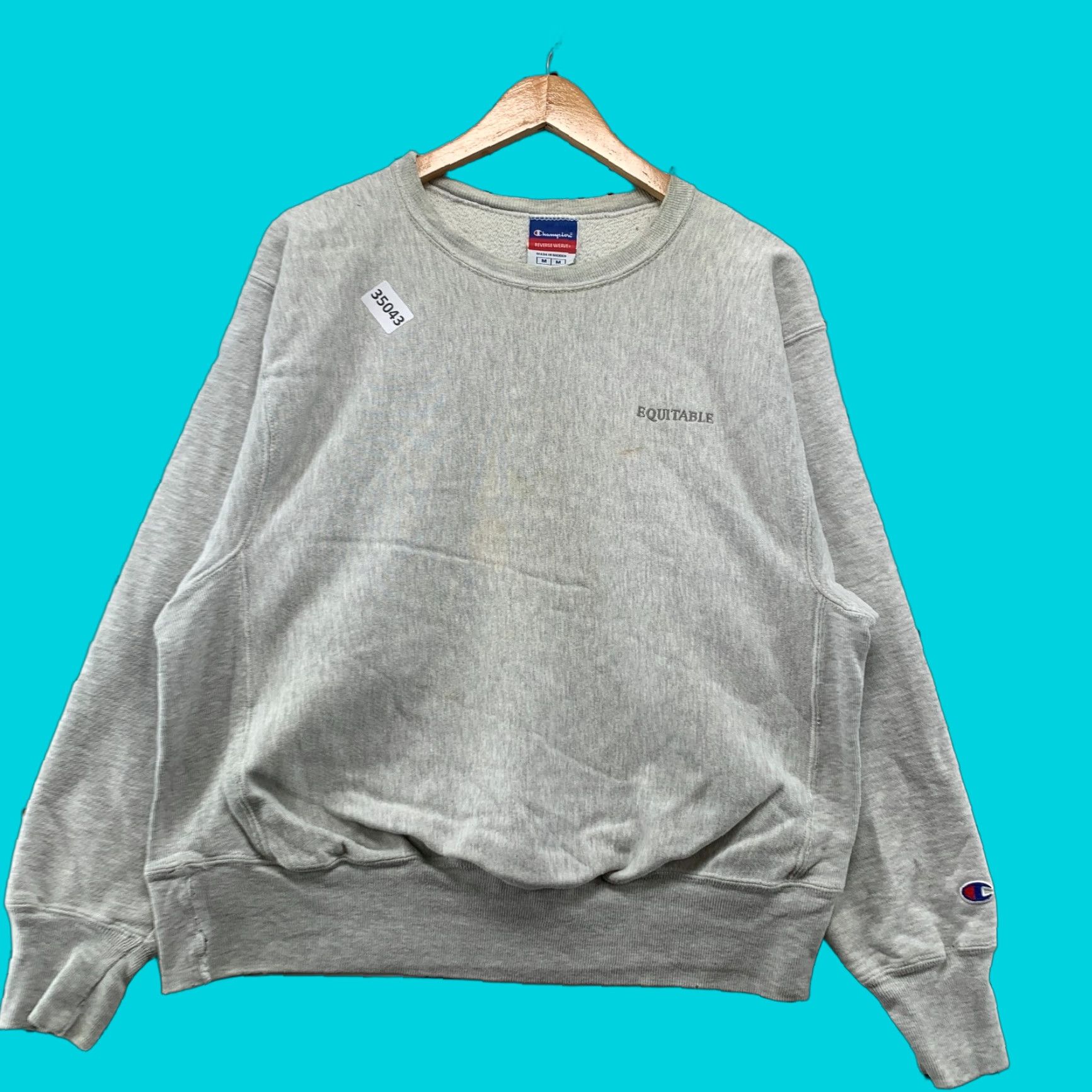 Champion VINTAGE Champion Reverse Weave Sweatshirt Mens Medium Gray Crewneck 22.5x24.5 Size US M / EU 48-50 / 2 - 1 Thumbnail