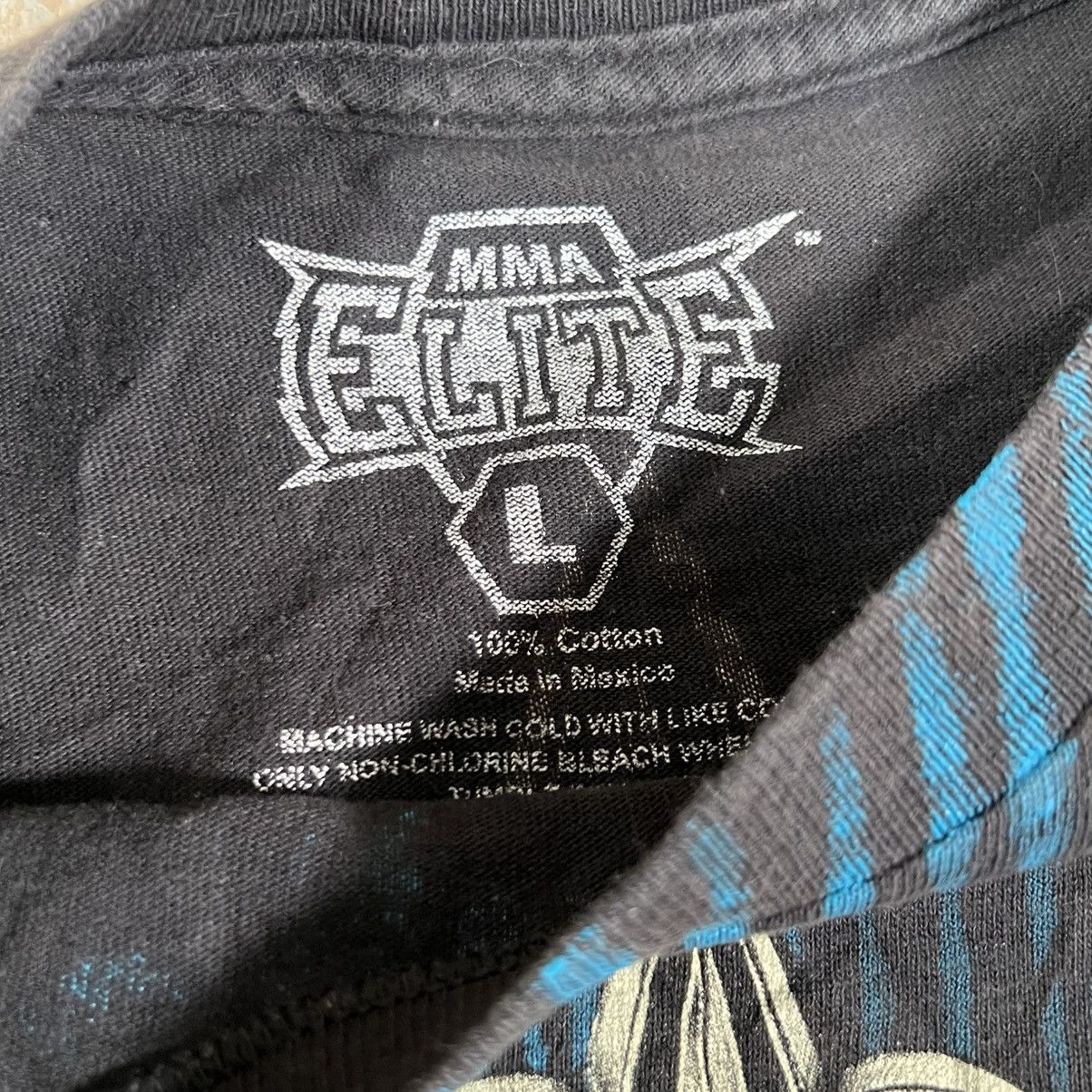 Other MMA Elite Shirt Mens Large Blue Black Cross Spellout Tee Y2K Size US L / EU 52-54 / 3 - 6 Thumbnail