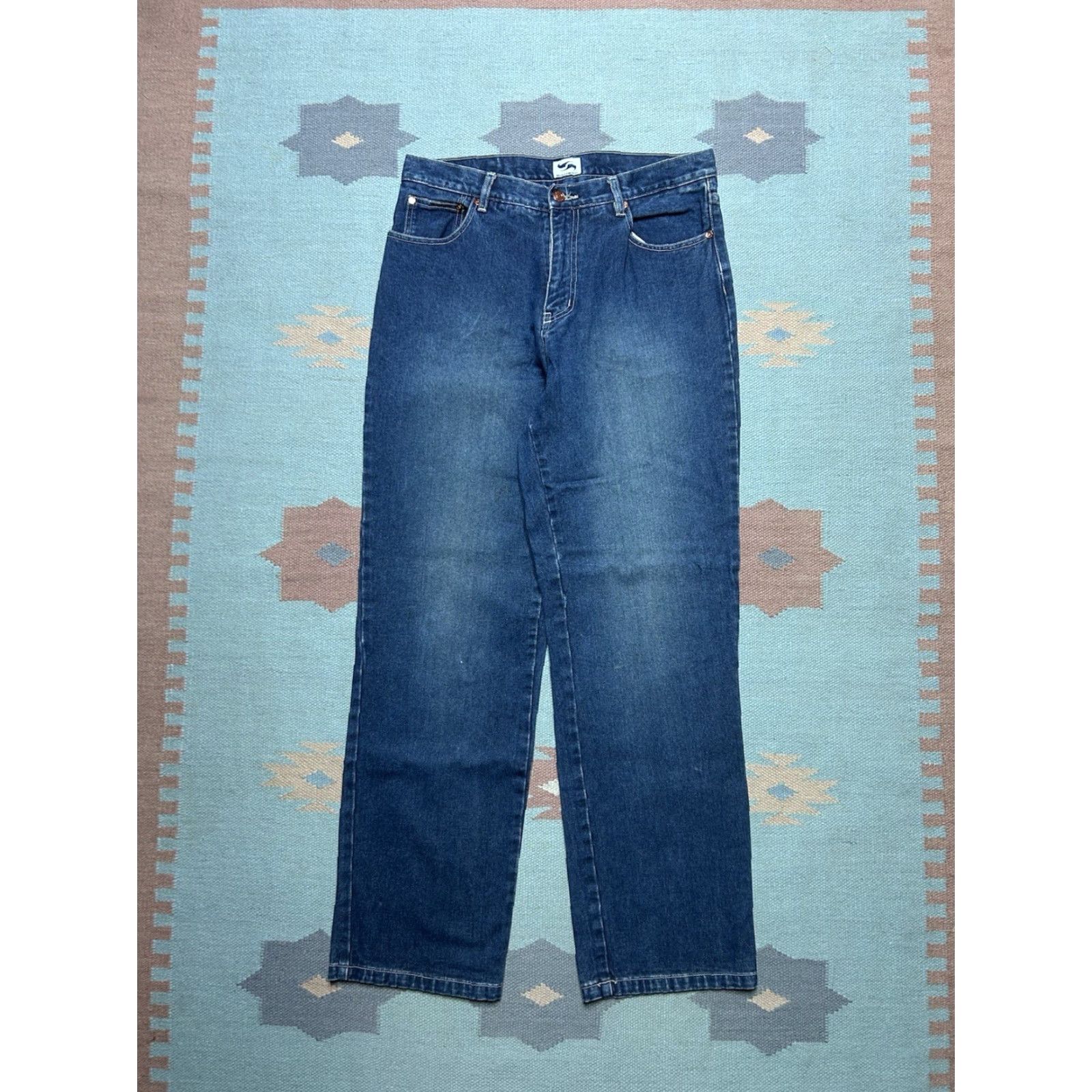 Denime VINTAGE Bullhead Jeans Straight Blue Denim Dark 32x32 Men Regular 32 Inseam Jeans Streetwear 90s Skater Style Size US 32 / EU 48 - 4 Thumbnail