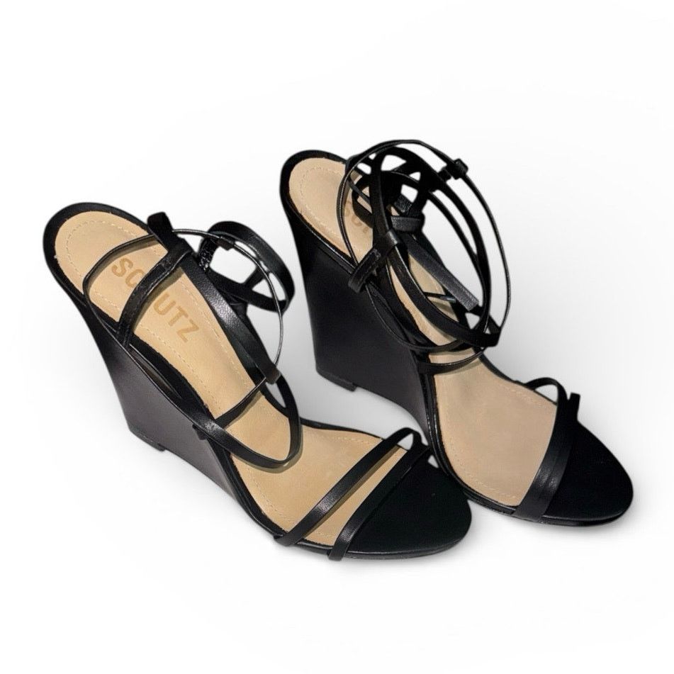 SCHUTZ Schutz Deonne leather wedge sandals Size US 6 / IT 36 - 3 Thumbnail