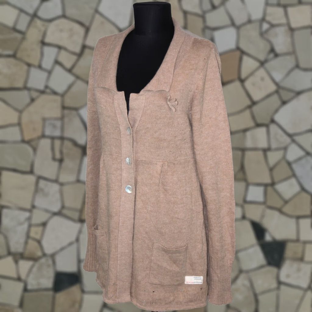 Vintage Odd Molly Cardigan Womens Brown Wool Alpaca Size 3 Long Brown Cardigan Womens Size XS / US 0-2 / IT 36-38 - 1 Thumbnail