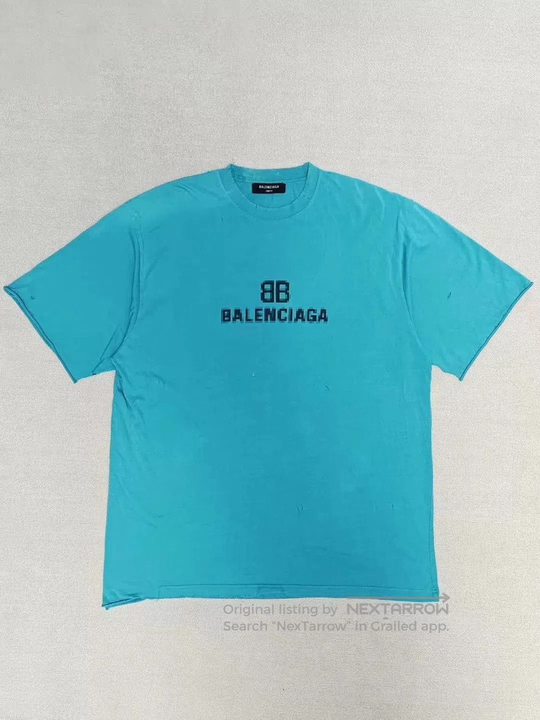 Balenciaga Balenciaga 22SS Mosaic Distressed Vintage T-shirt. Size US XS / EU 42 / 0 - 1 Thumbnail
