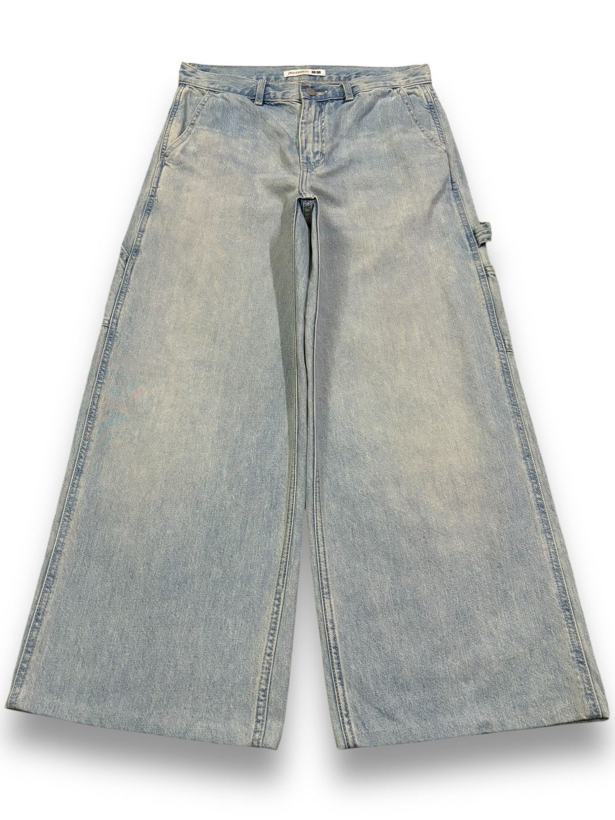 JW Anderson × Uniqlo Vintage JW Anderson x Uniqlo Blue Wash Baggy Carpenter Jeans Size US 30 / EU 46 - 1 Thumbnail