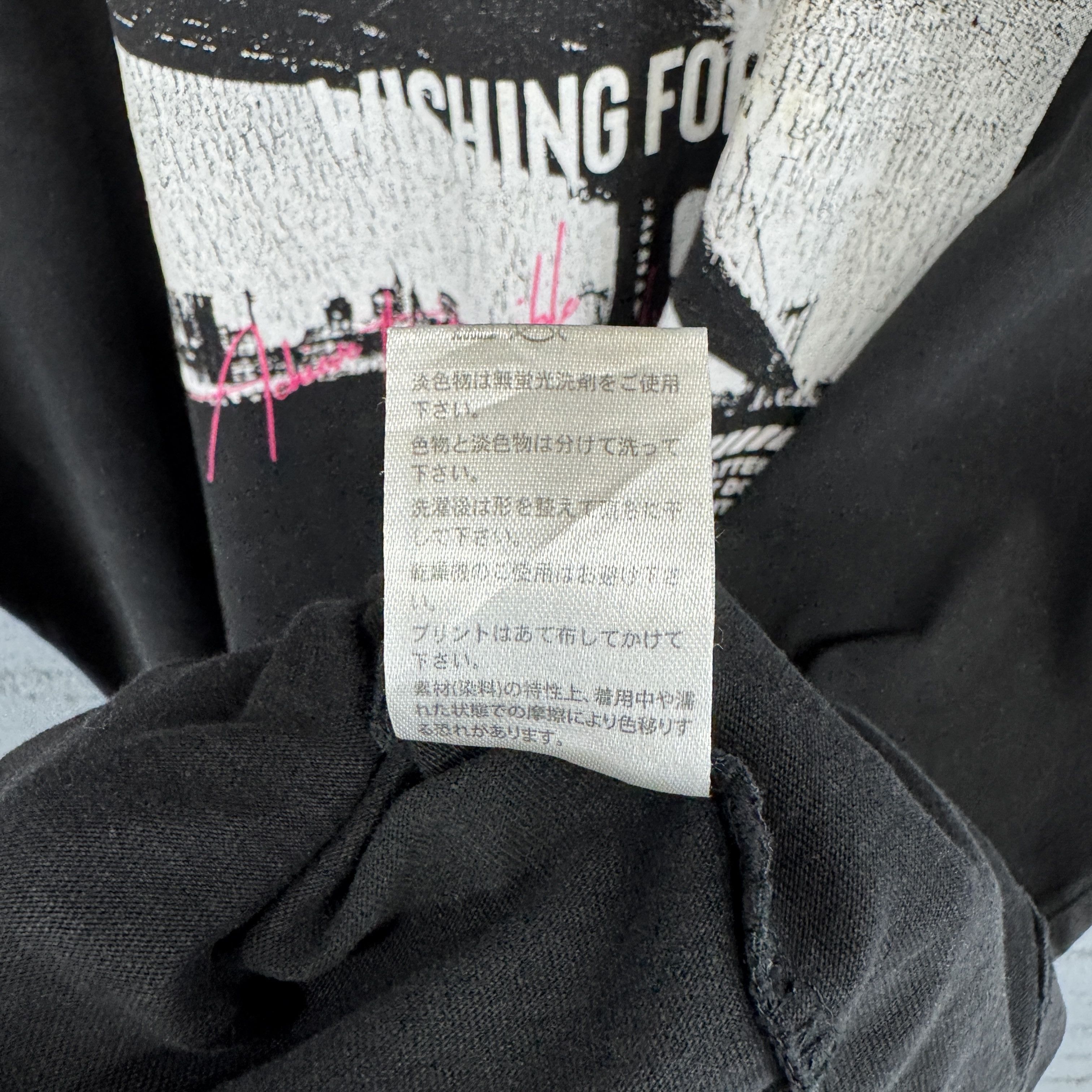 Japanese Brand Text Story Print Sunfaded Tshirt