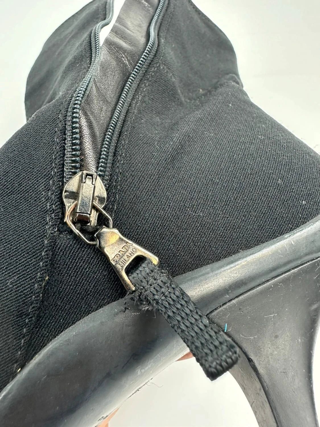 Prada Prada Sport Neoprene Boots Bottines Black bout pointu Size US 7.5 / IT 37.5 - 13 Thumbnail