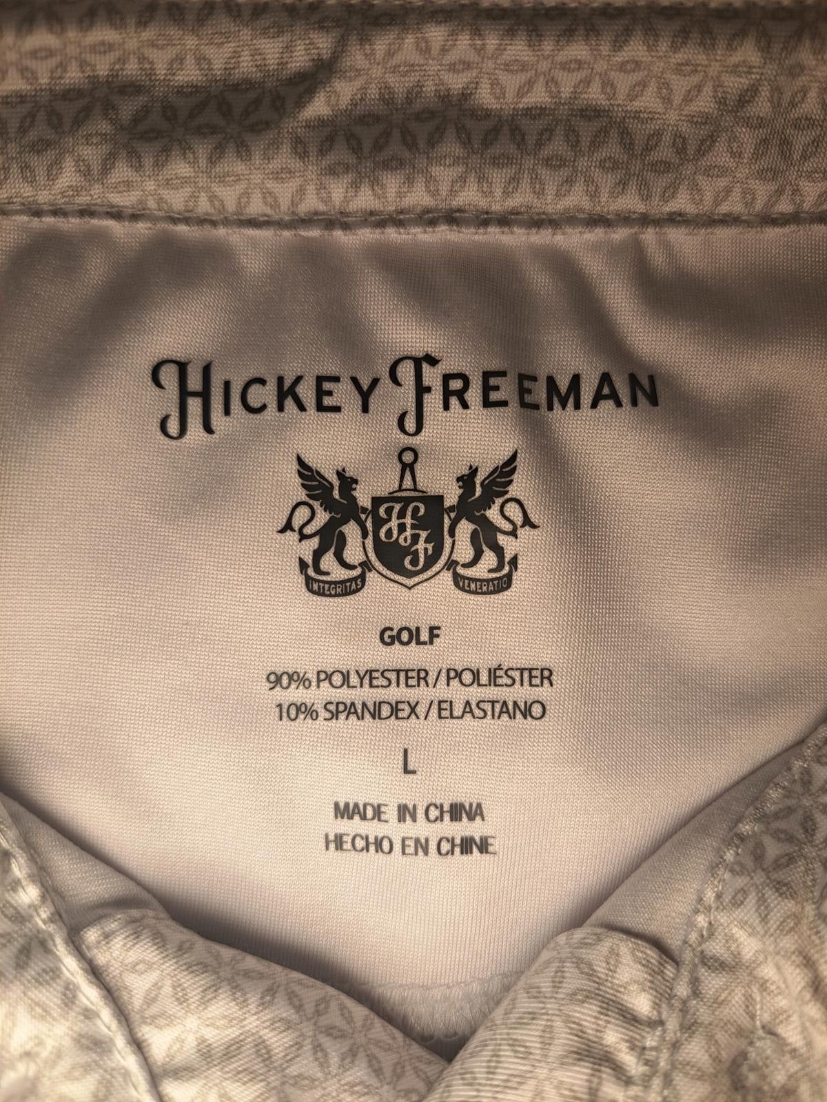 Hickey Freeman Hickey Freeman Golf Polo Shirt Mens Large White Geometric Size US L / EU 52-54 / 3 - 2 Thumbnail