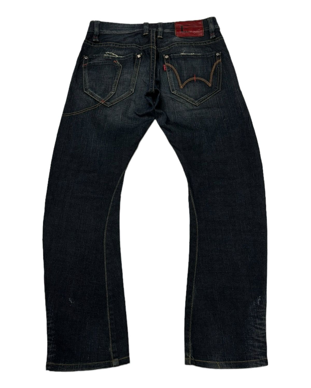 Edwin EDWIN E-FUNCTION CLAW MARK CURVED DISTRESSED DENIM JEANS Size US 32 / EU 48 - 2 Thumbnail